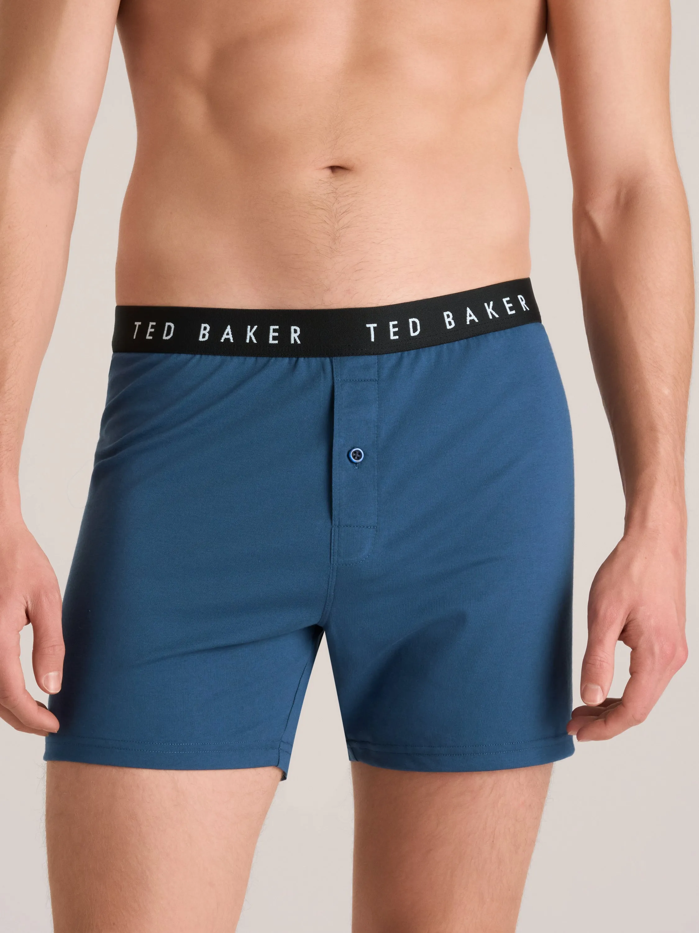3 PK Cotton Blend Knit Boxer | NAVY GREY sold by Ted Baker product image thumbnail 2