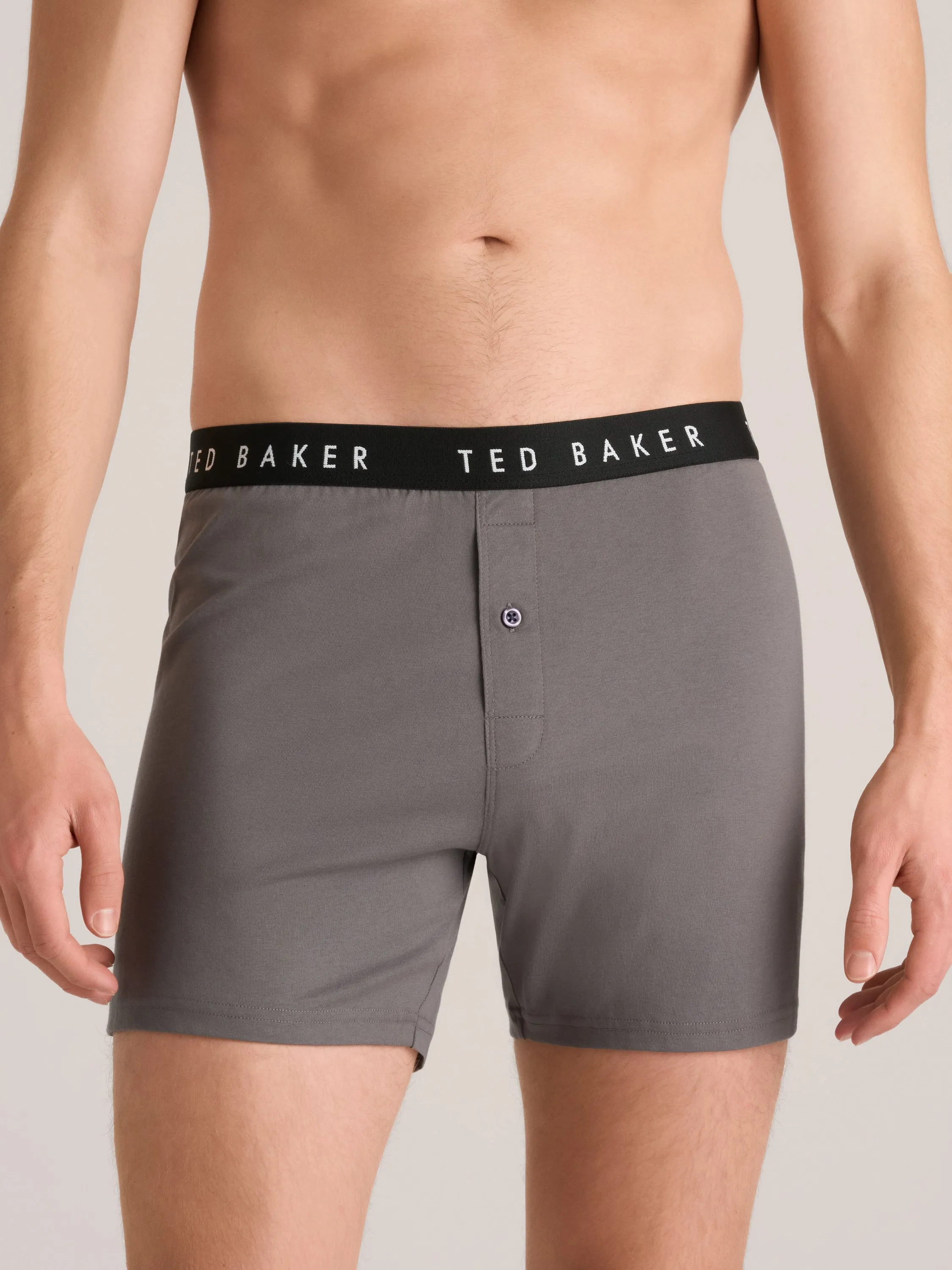 3 PK Cotton Blend Knit Boxer | NAVY GREY sold by Ted Baker product image thumbnail 4