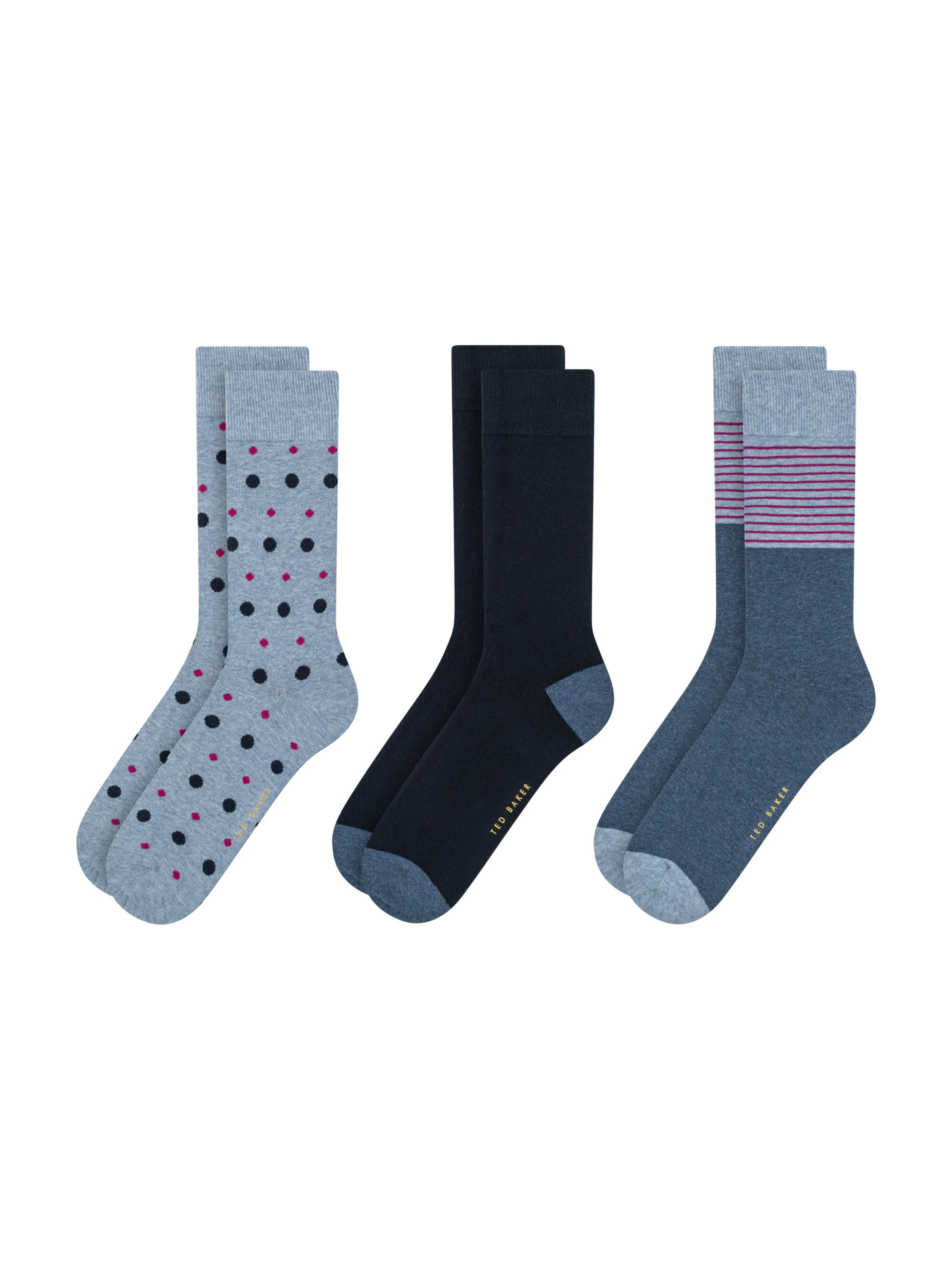 3 PK Men's Non Terry Crew | BLUE sold by Ted Baker