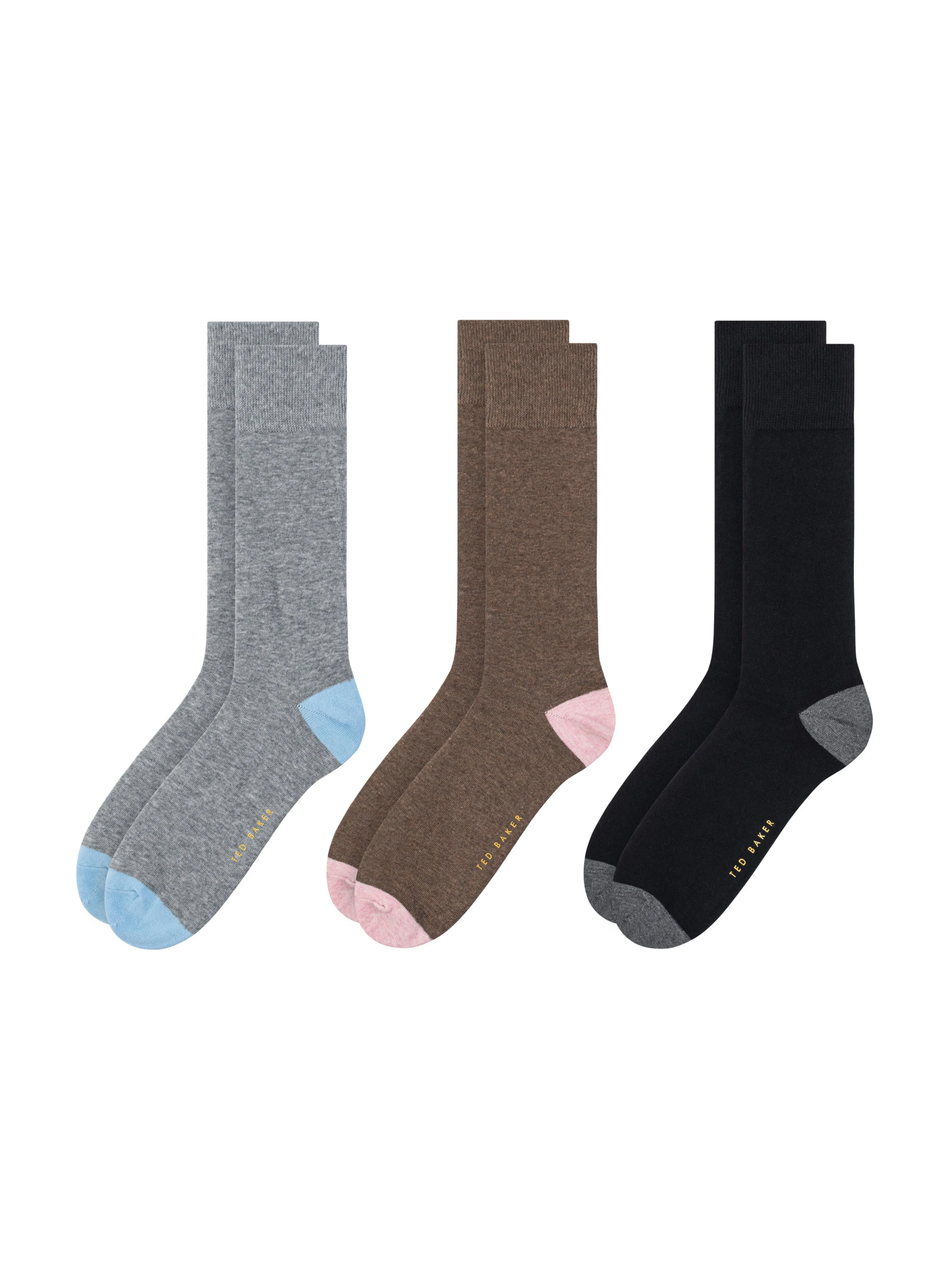 3 PK Men's Non Terry Crew | MID-GREY sold by Ted Baker