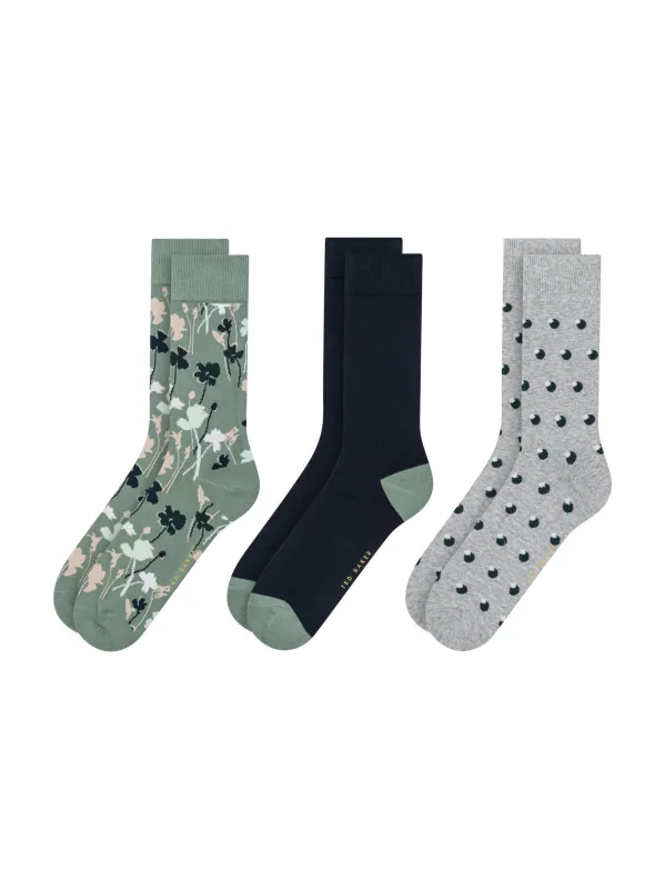3 PK Men's Non Terry Crew | GREEN sold by Ted Baker