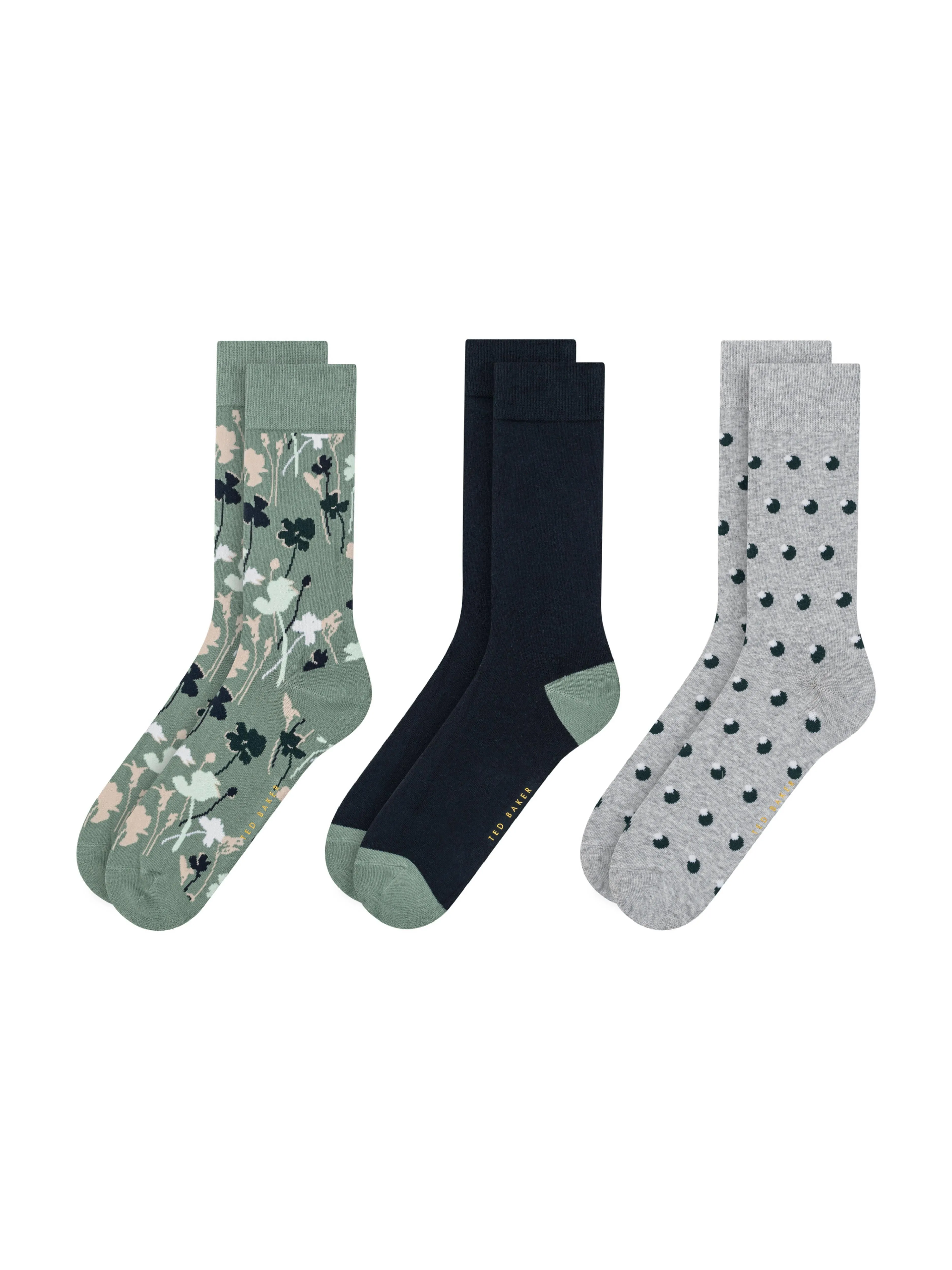 3 PK Men's Non Terry Crew | GREEN sold by Ted Baker