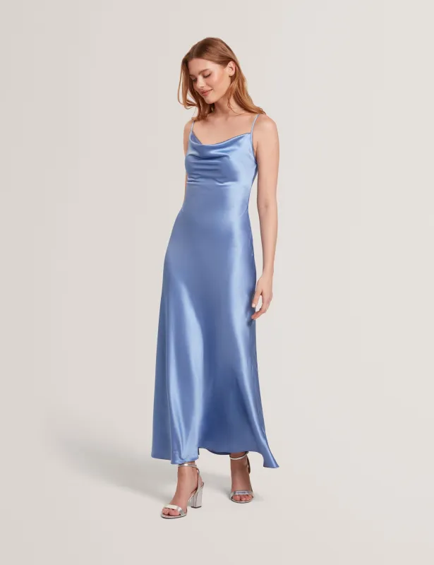 MIDI SILK SLIP DRESS | HYDRANGEA sold by Ted Baker
