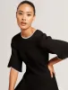 SHORT SLEEVE CREW NECK MINI DRESS | RICH BLACK sold by Ted Baker