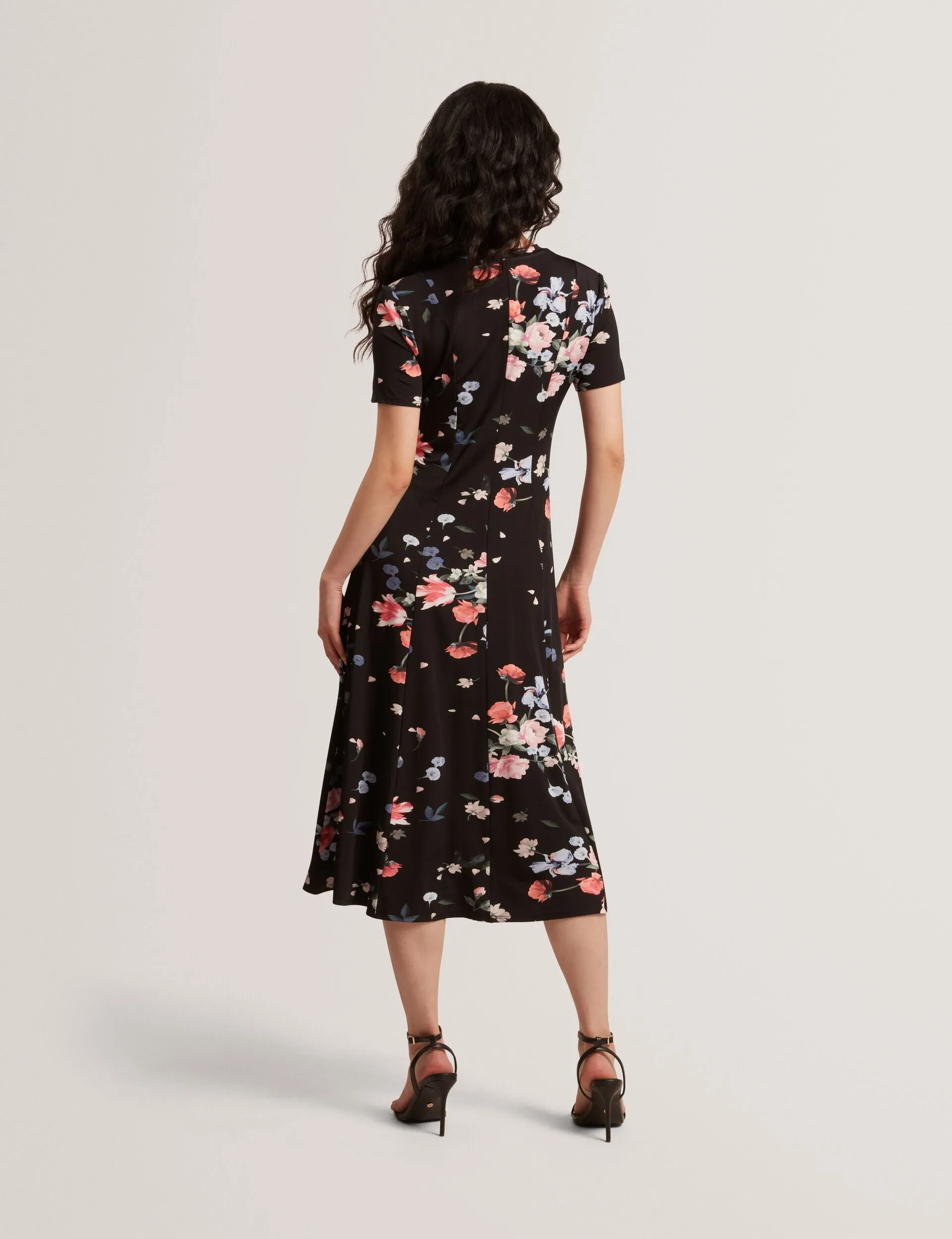 SHORT SLEEVE JERSEY MAXI DRESS | BLACK sold by Ted Baker product image thumbnail 4