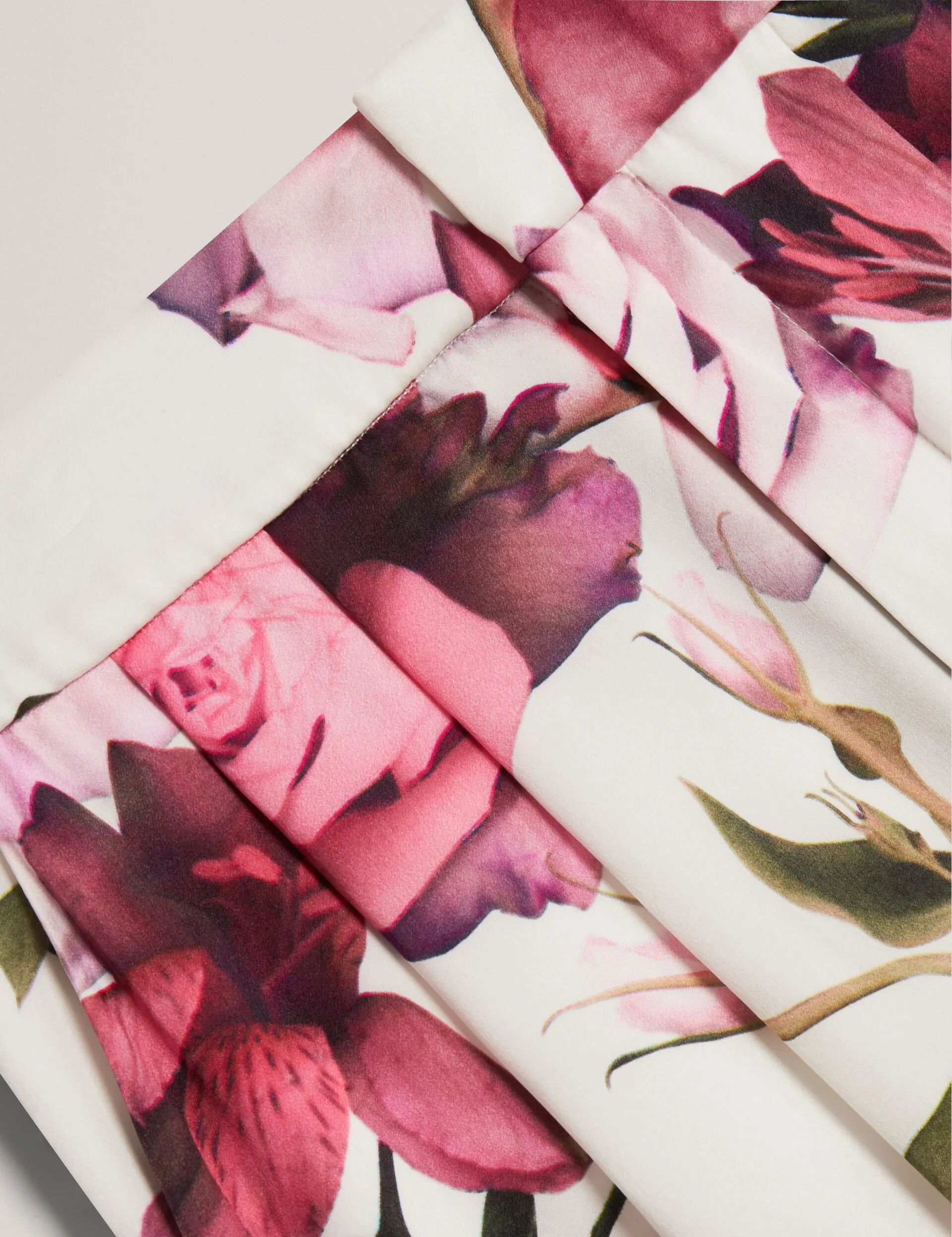 FLORAL SATIN FLOWY PANT | ULTRA WHITE sold by Ted Baker product image thumbnail 3