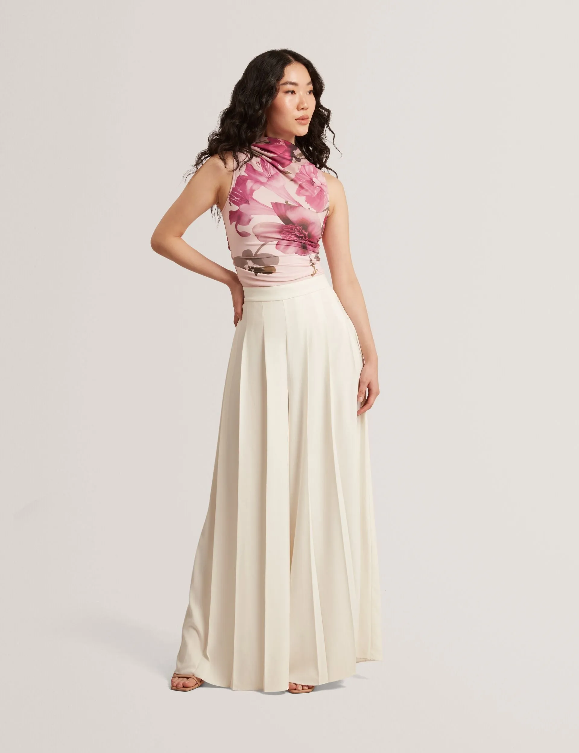 SLEEVELESS MESH TOP | LT-PINK sold by Ted Baker product image thumbnail 4