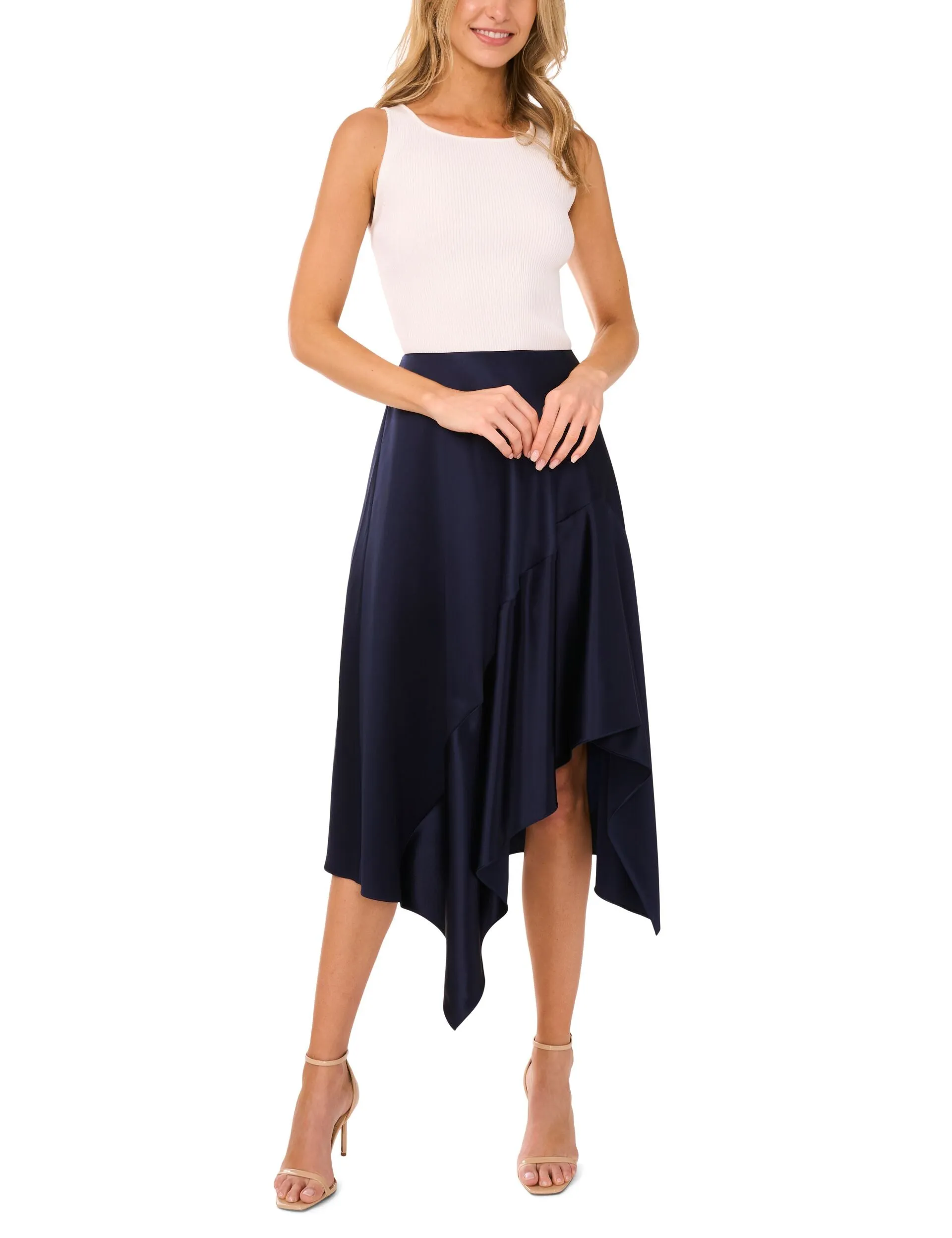 ASYMMETRIC MIDI SKIRT | CLASSIC NAVY sold by Ted Baker product image thumbnail 4