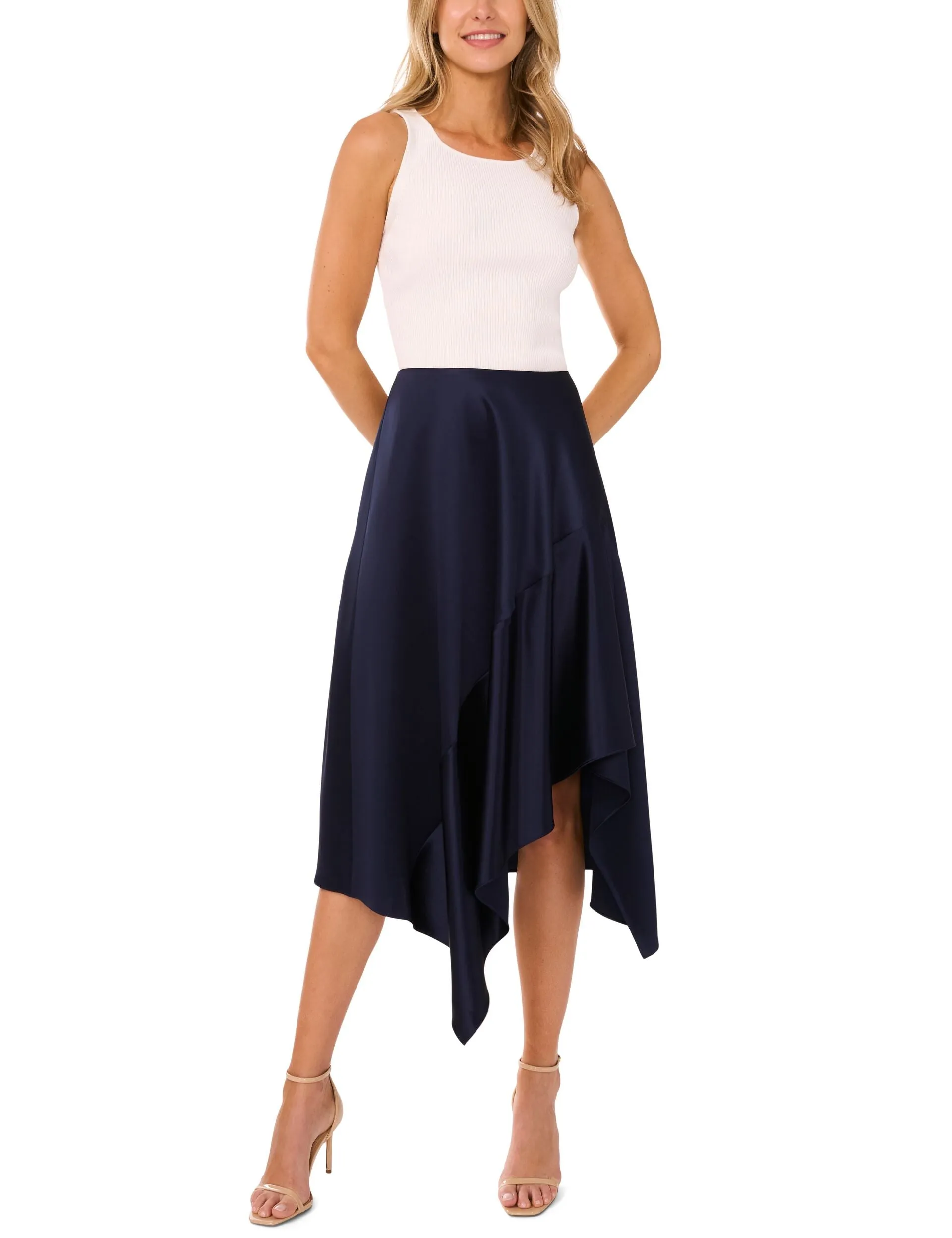 ASYMMETRIC MIDI SKIRT | CLASSIC NAVY sold by Ted Baker product image thumbnail 2