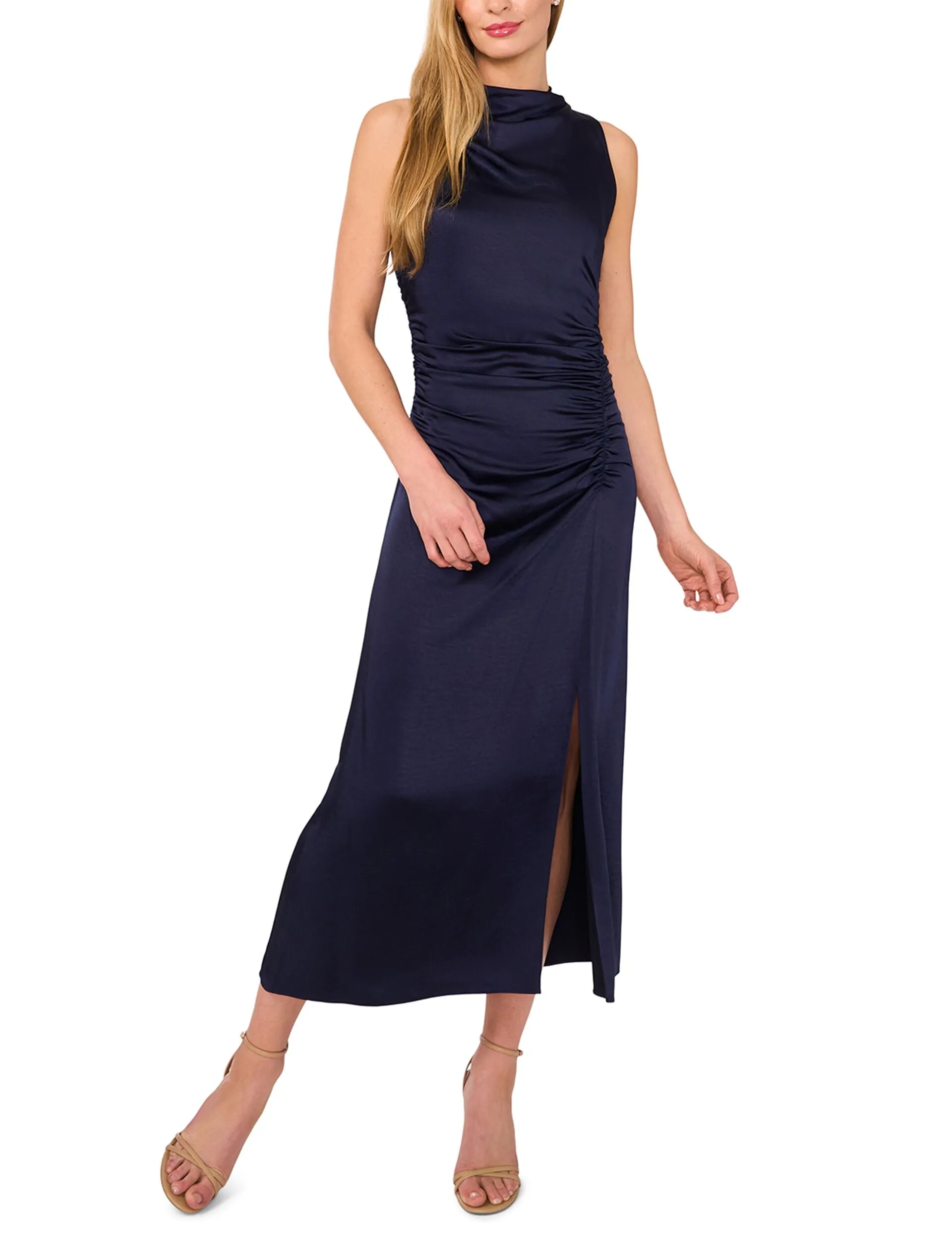 COWL NECK MAXI DRESS WITH RUCHED SIDES | NAVY sold by Ted Baker