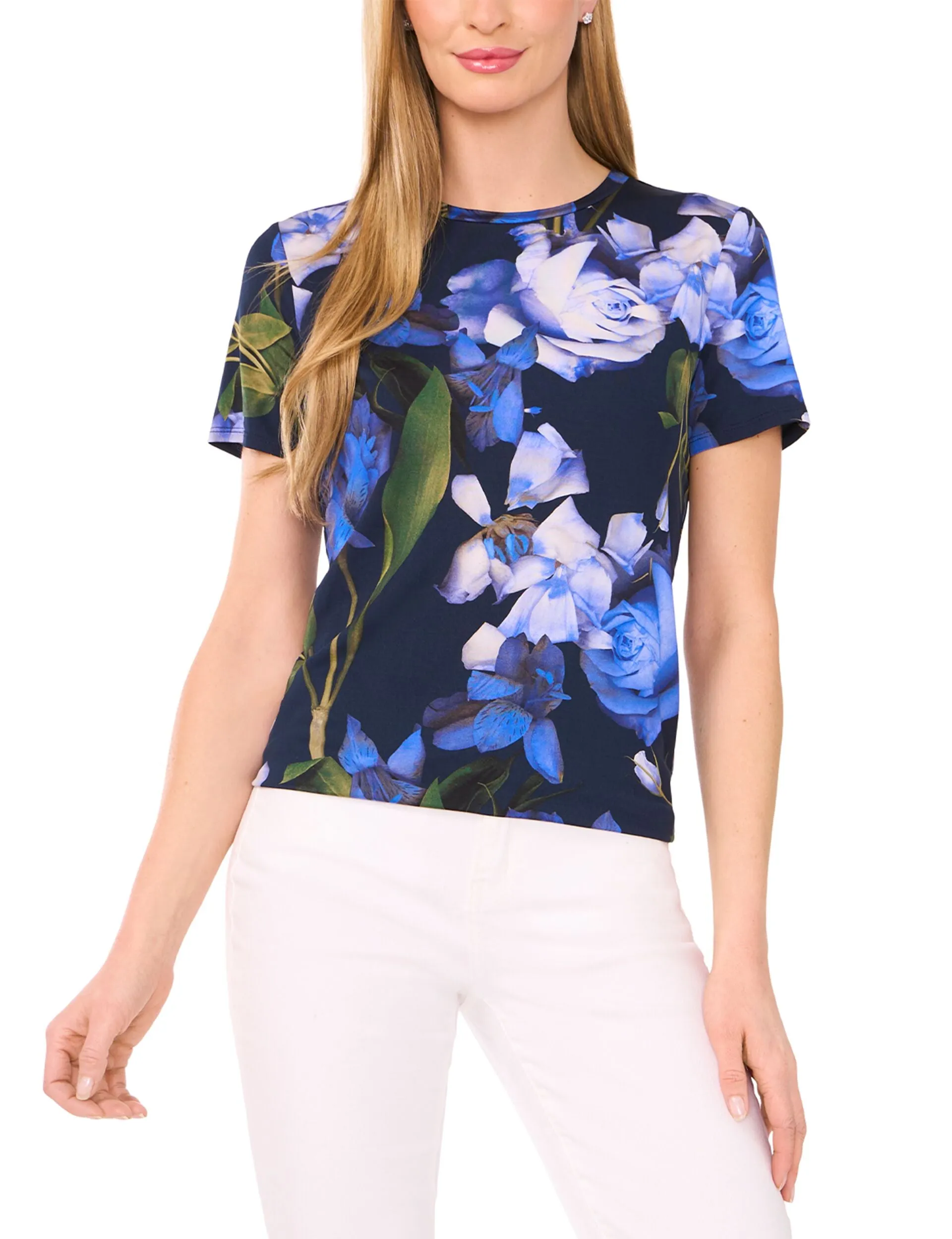 ALLOVER FLORAL T-SHIRT | CLASSIC NAVY sold by Ted Baker