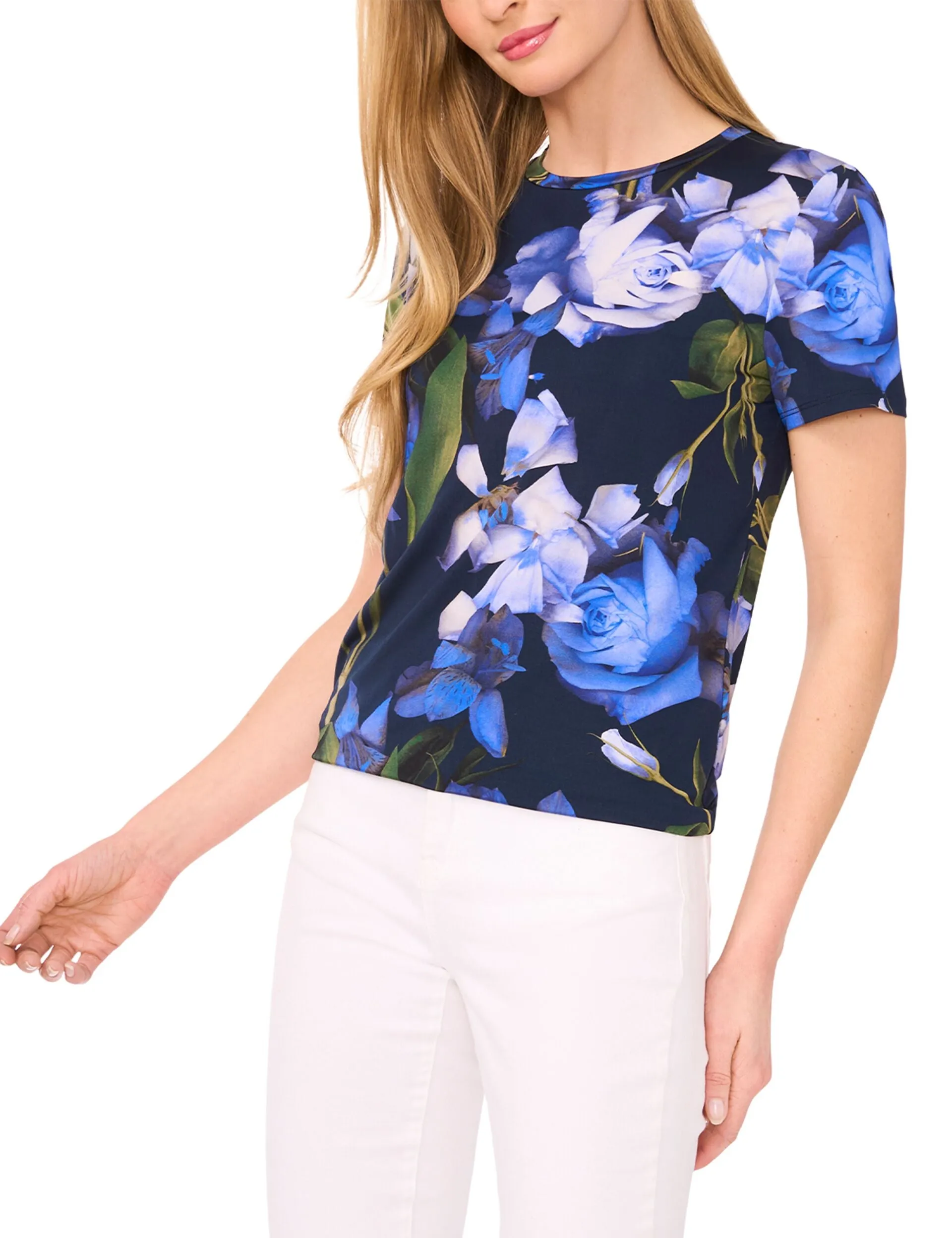 ALLOVER FLORAL T-SHIRT | CLASSIC NAVY sold by Ted Baker product image thumbnail 4