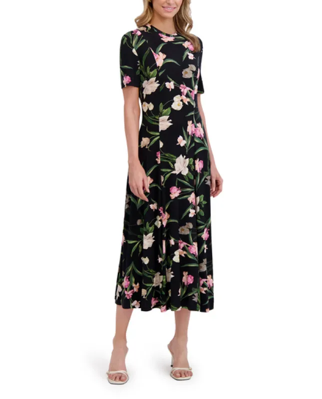 SHORT SLEEVE JERSEY MAXI DRESS | BLACK made by Ted Baker