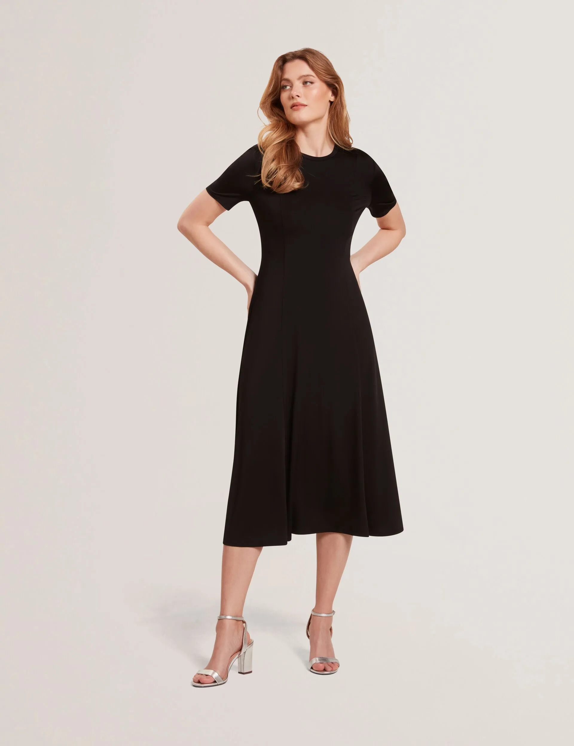 SHORT SLEEVE JERSEY MAXI DRESS | BLACK sold by Ted Baker