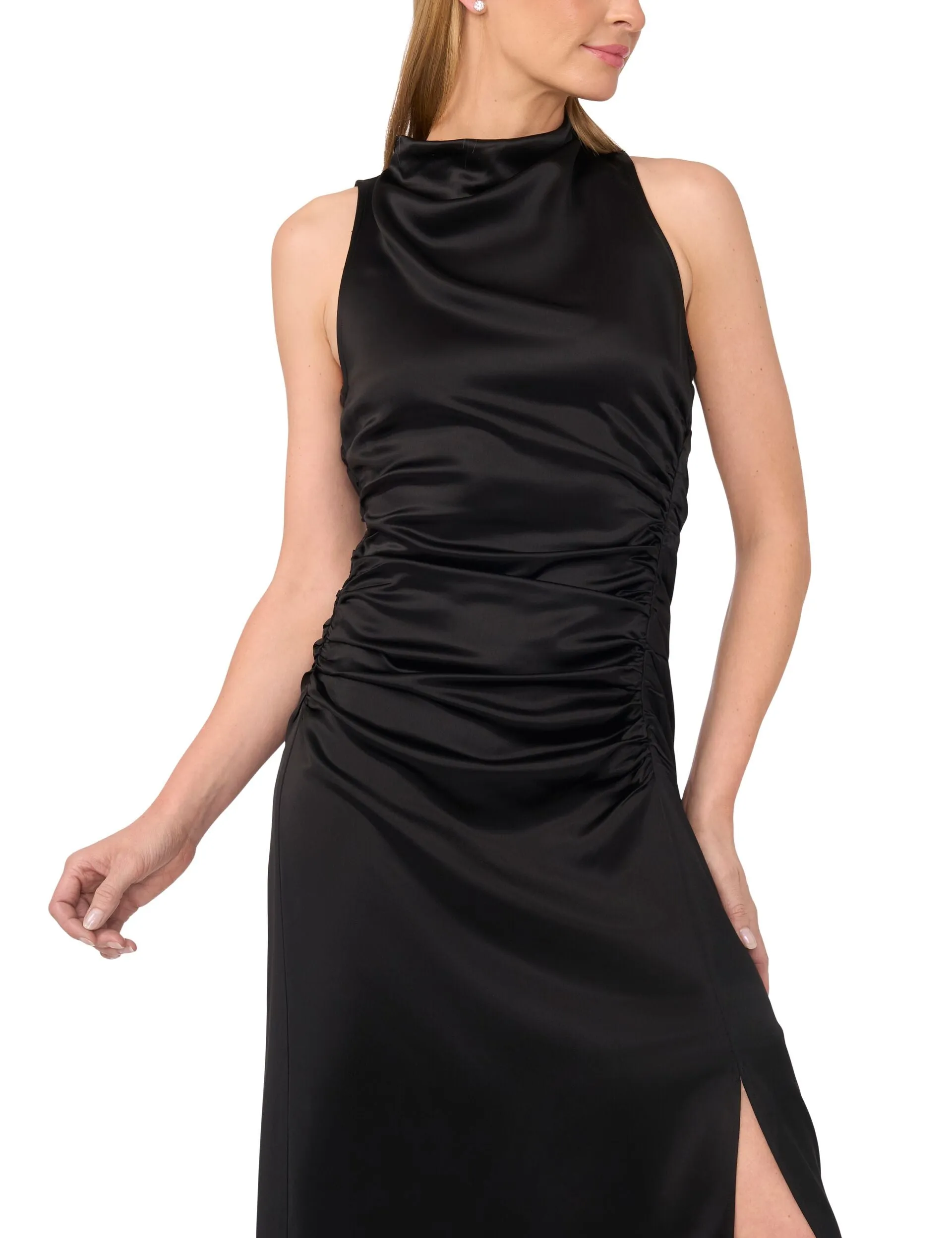COWL NECK MAXI DRESS WITH RUCHED SIDES | BLACK sold by Ted Baker product image thumbnail 2