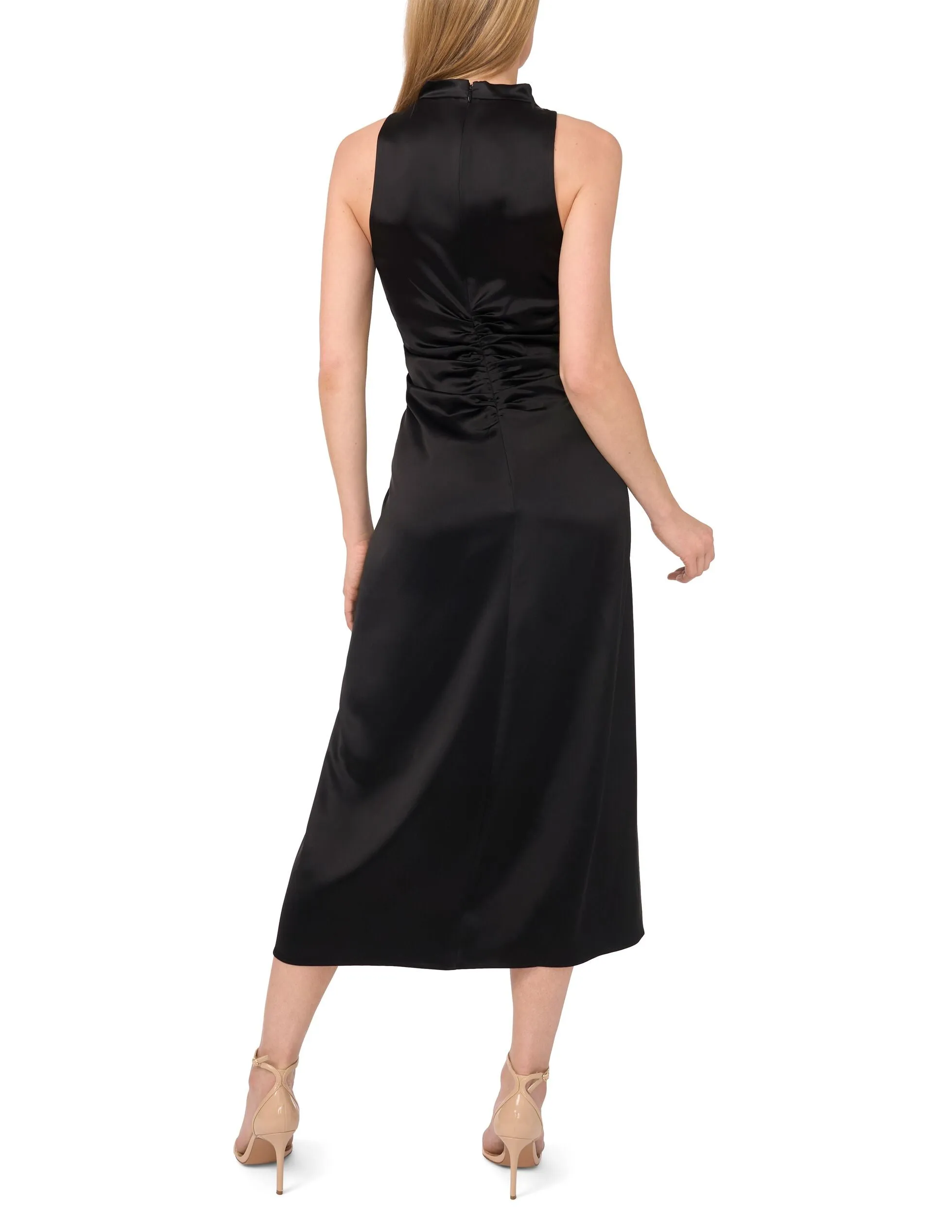 COWL NECK MAXI DRESS WITH RUCHED SIDES | BLACK sold by Ted Baker product image thumbnail 3
