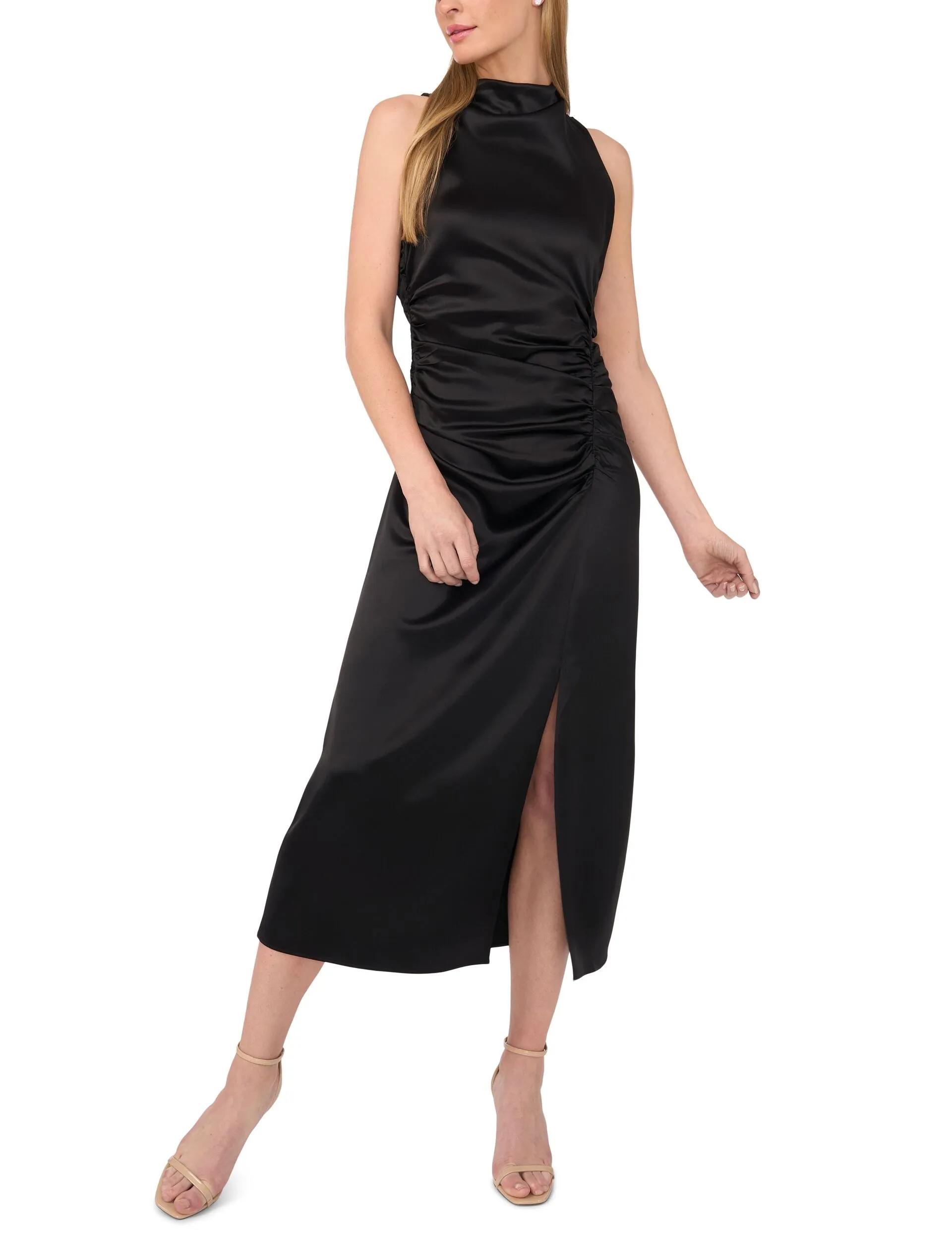 COWL NECK MAXI DRESS WITH RUCHED SIDES | BLACK sold by Ted Baker
