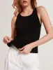 CREW NECK TANK TOP WITH RIB | RICH BLACK sold by Ted Baker