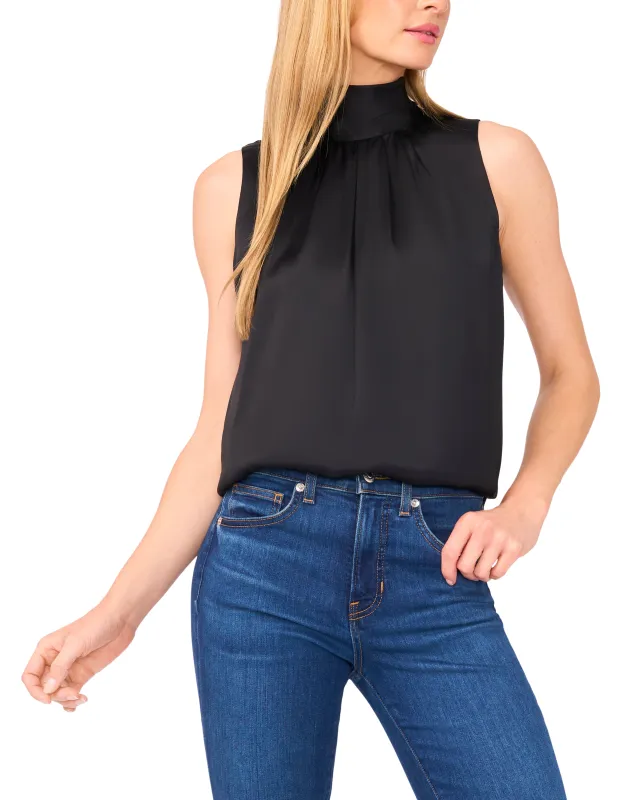 SLEEVELESS BOW BLOUSE | BLACK sold by Ted Baker
