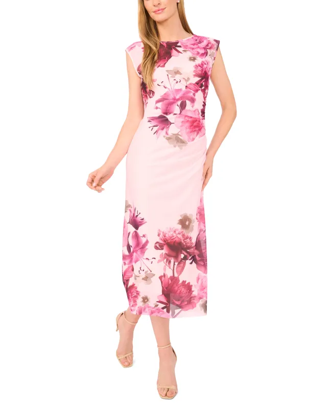 MESH COLUMN DRESS | CRYSTAL PINK sold by Ted Baker