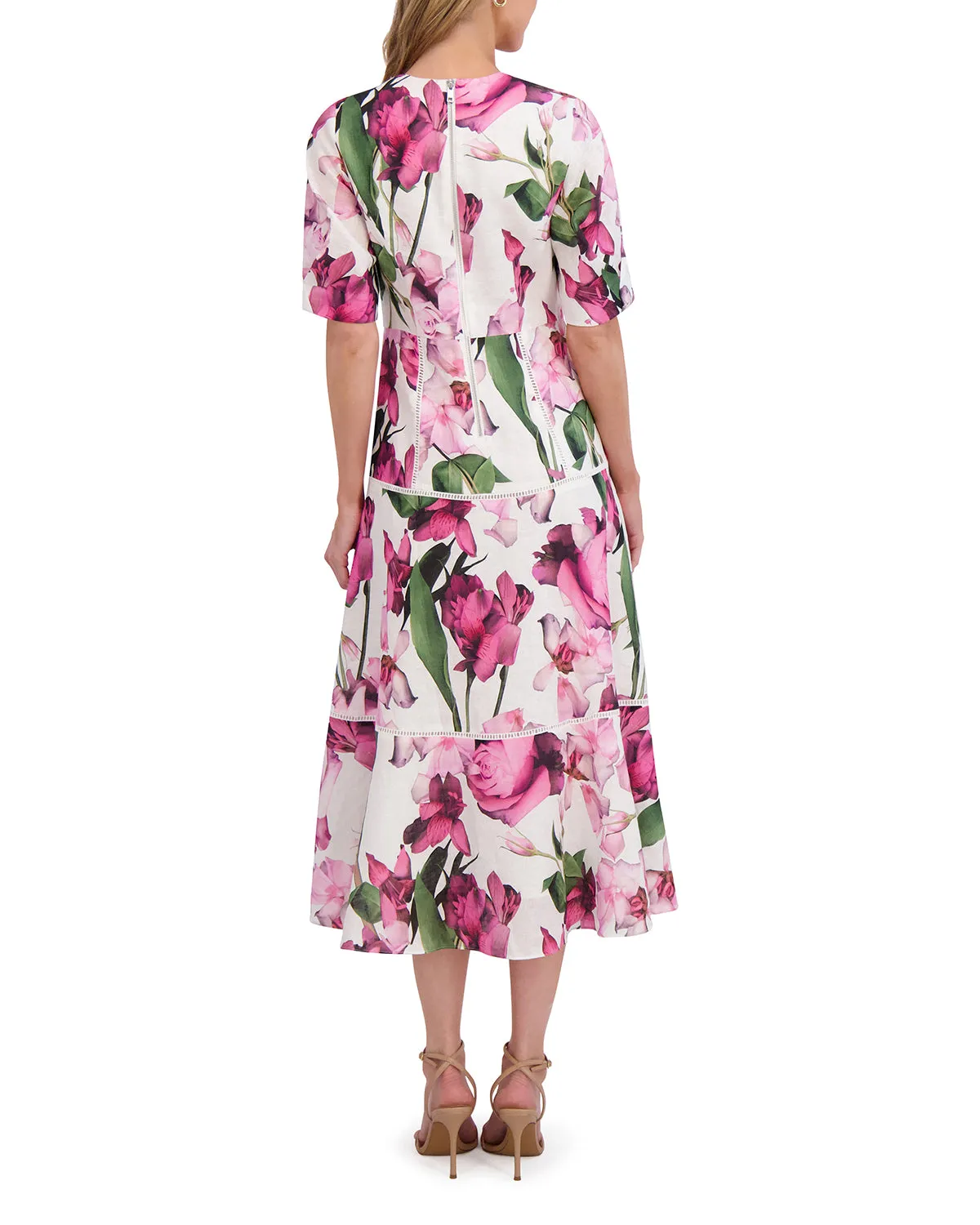 SHORT SLEEVE V-NECK MINI DRESS | ULTRA WHITE sold by Ted Baker product image thumbnail 3