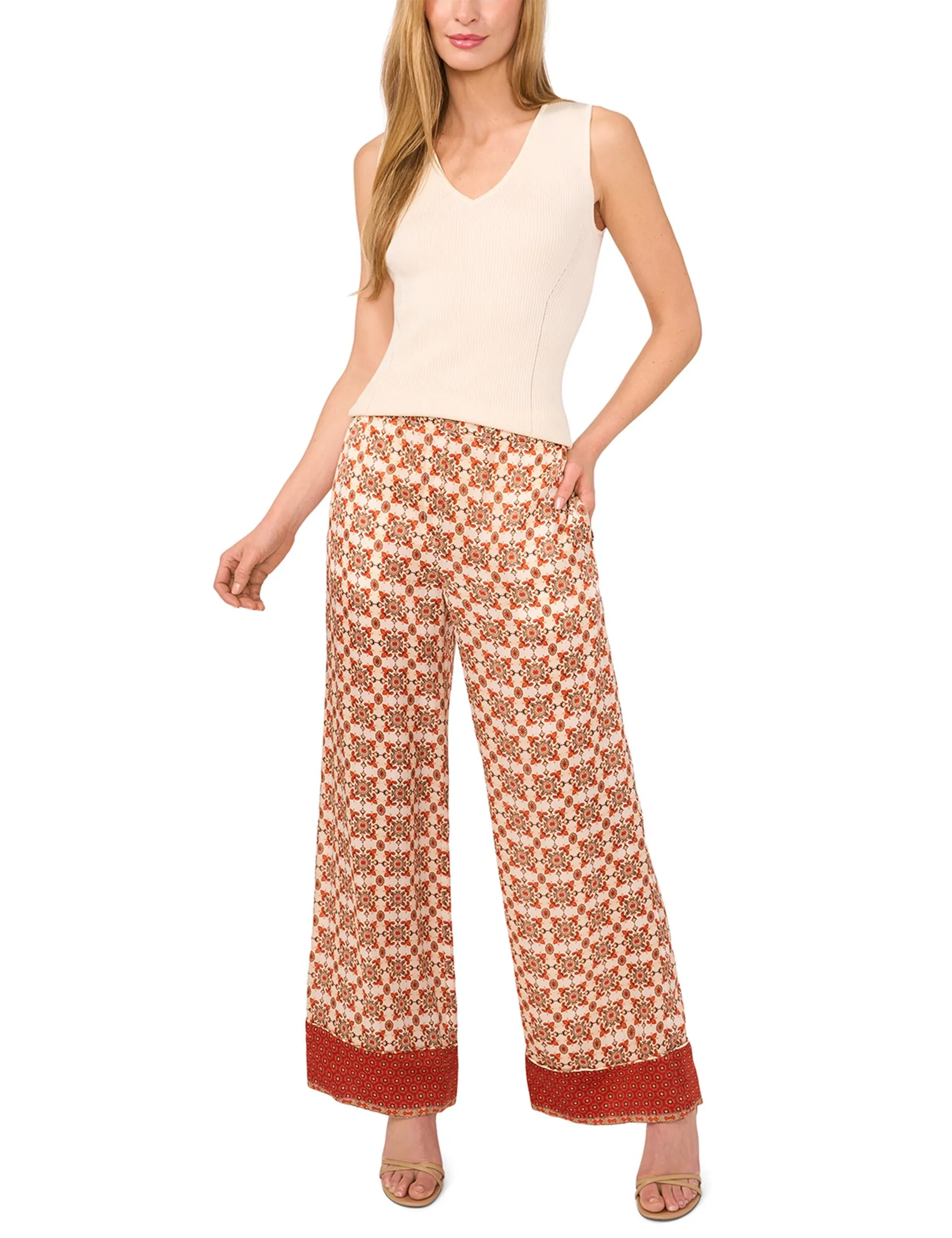 PLEATED TAILORED PANTS | SPICY ORANGE sold by Ted Baker