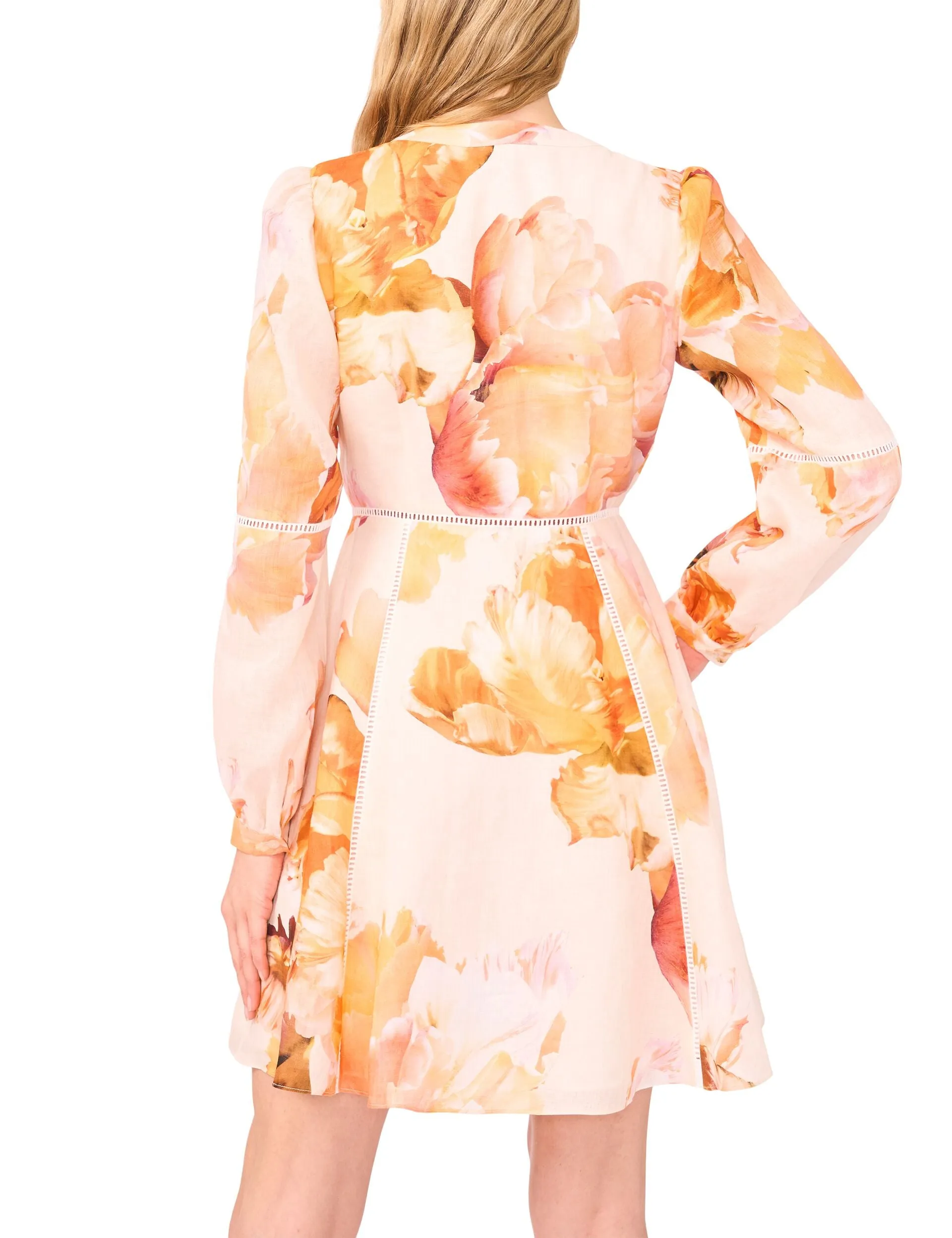 BUTTON FRONT MINI DRESS | ORANGE sold by Ted Baker product image thumbnail 5
