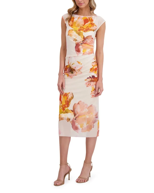 MESH COLUMN DRESS | SPICY ORANGE sold by Ted Baker