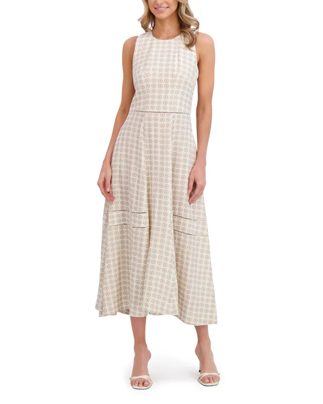SLEEVELESS HIGH NECK MIDI DRESS | NEW IVORY sold by Ted Baker