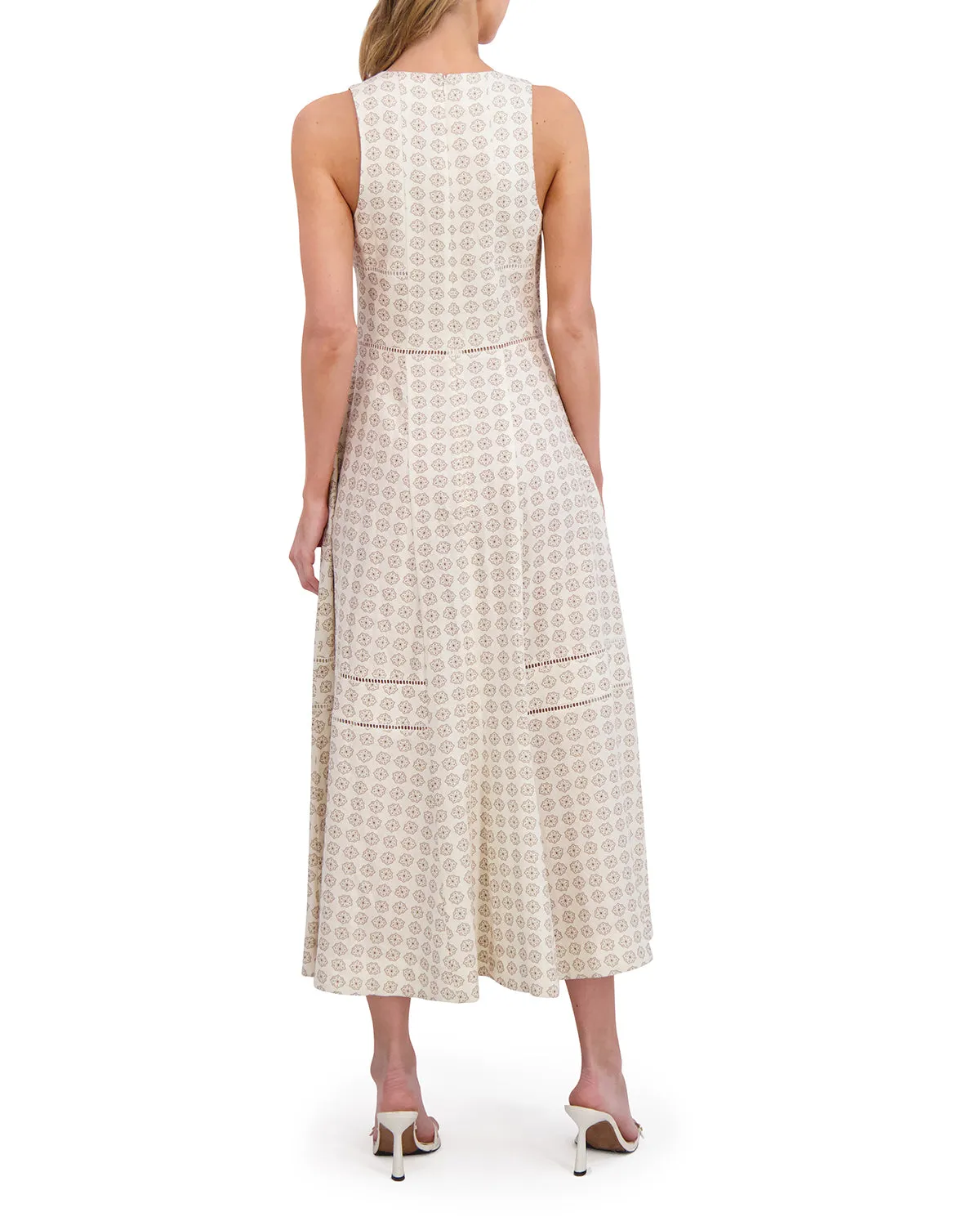 SLEEVELESS HIGH NECK MIDI DRESS | NEW IVORY sold by Ted Baker product image thumbnail 3