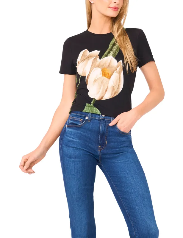ALLOVER TULIP FLORAL T-SHIRT | RICH BLACK sold by Ted Baker
