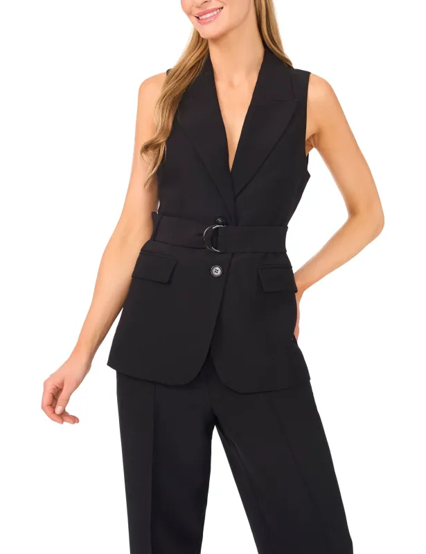 HALTER BUTTONED VEST | BLACK sold by Ted Baker