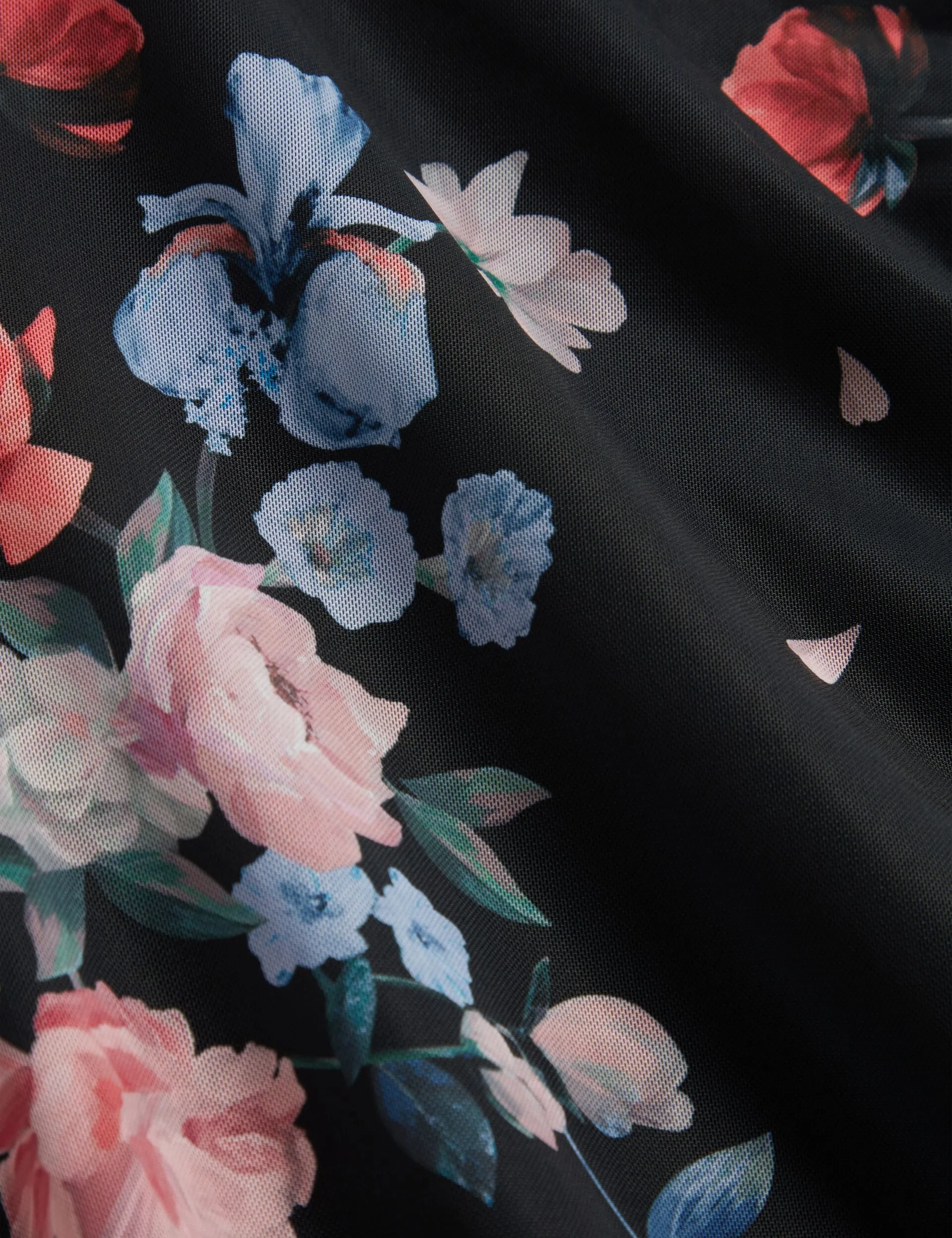 MESH PRINTED COLUMN DRESS | BLACK sold by Ted Baker product image thumbnail 3