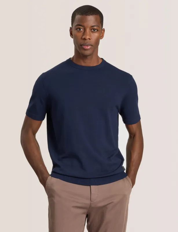 MODERN VISCOSE BLEND CREW | NAVY made by Ted Baker