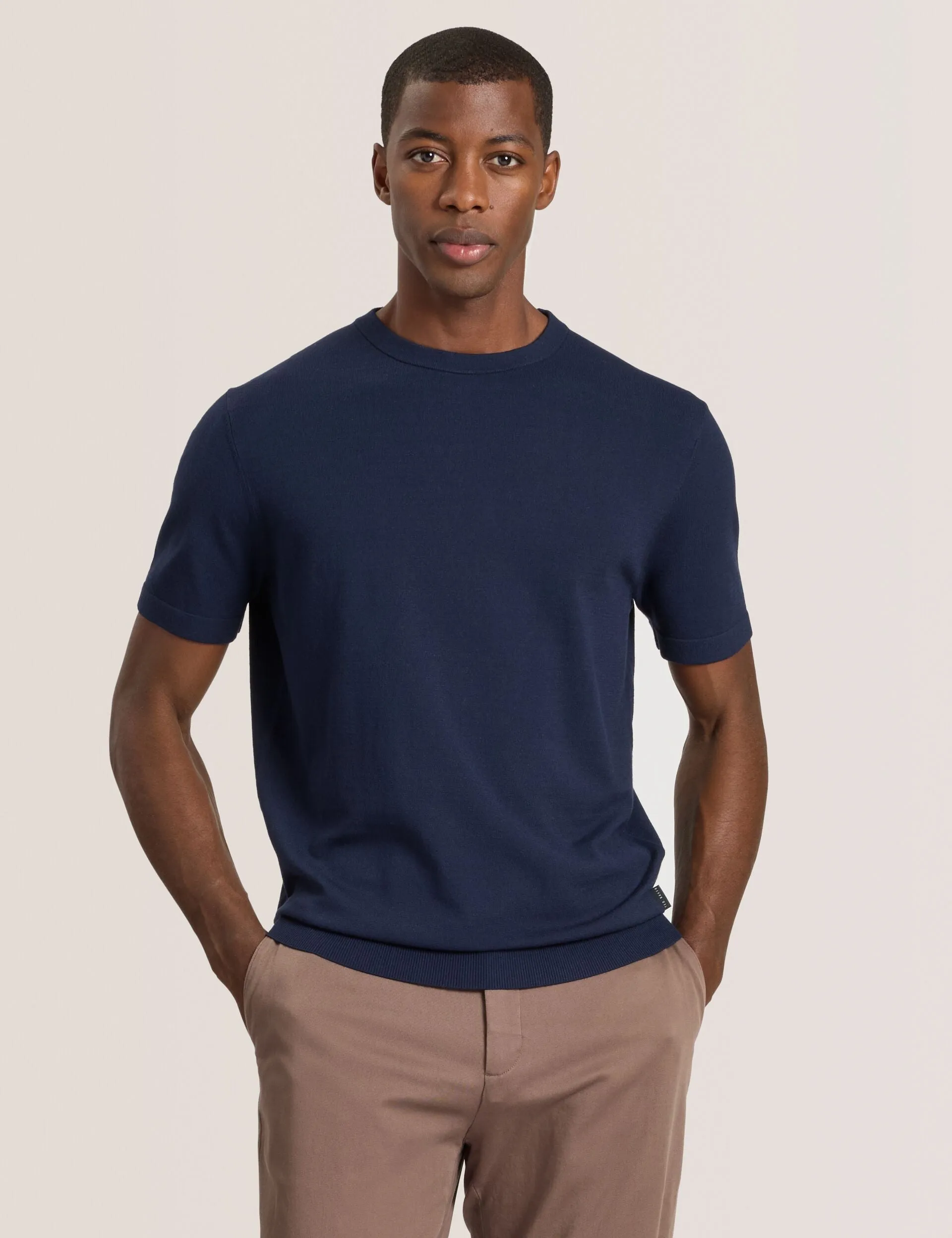 MODERN VISCOSE BLEND CREW | NAVY sold by Ted Baker