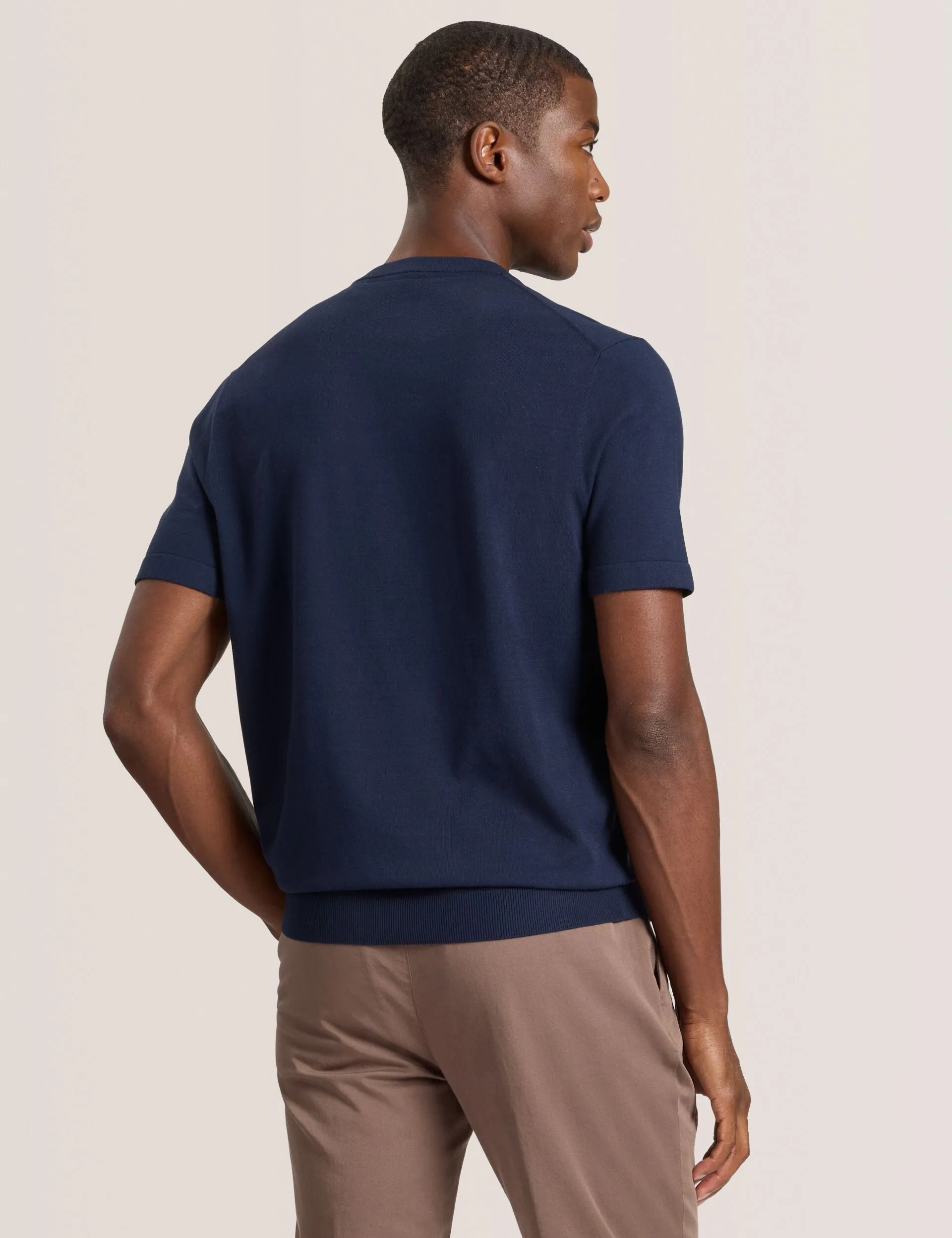 MODERN VISCOSE BLEND CREW | NAVY sold by Ted Baker product image thumbnail 4