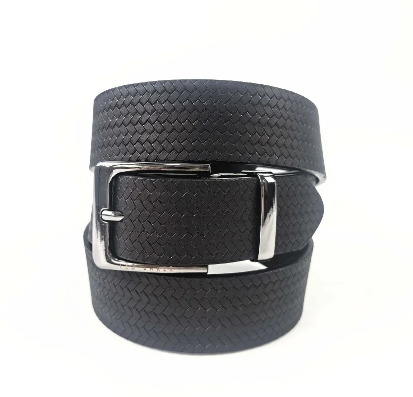 GEO EMBOSSED BELT | BLACK sold by Ted Baker