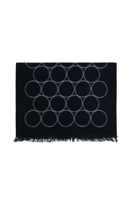 MULTI CIRCLE SCARF | BLACK sold by Ted Baker