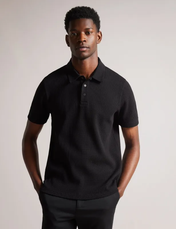 SHORT SLEEVE POLO | BLACK sold by Ted Baker