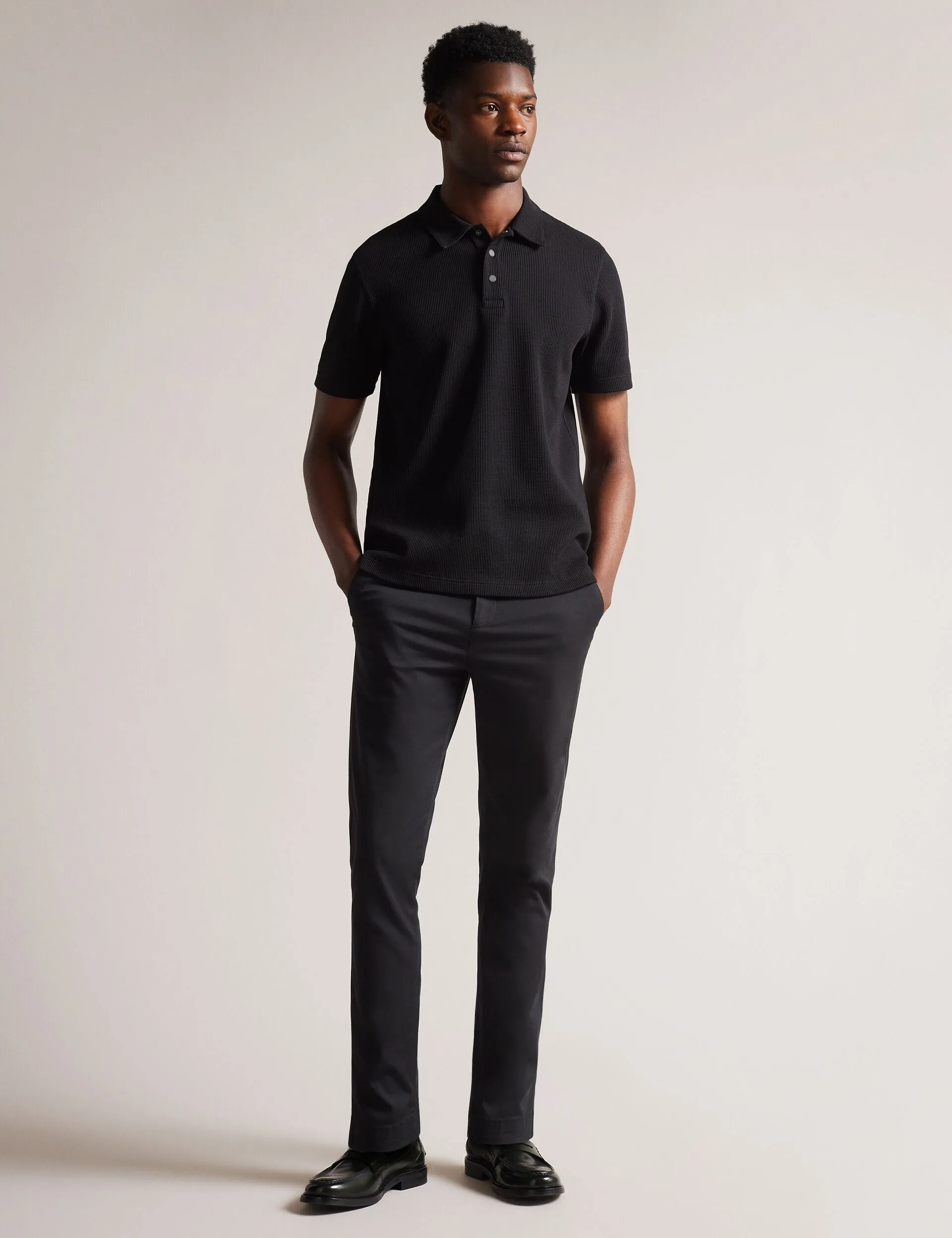 SHORT SLEEVE POLO | BLACK sold by Ted Baker product image thumbnail 2