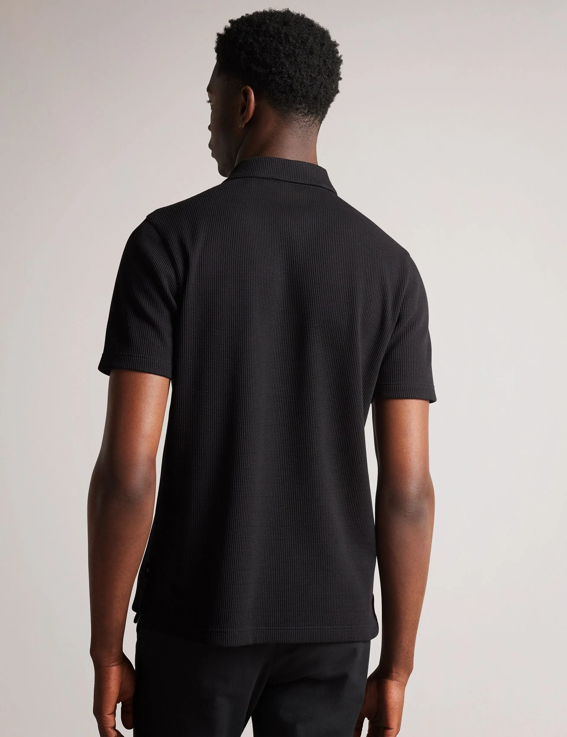 SHORT SLEEVE POLO | BLACK sold by Ted Baker product image thumbnail 5
