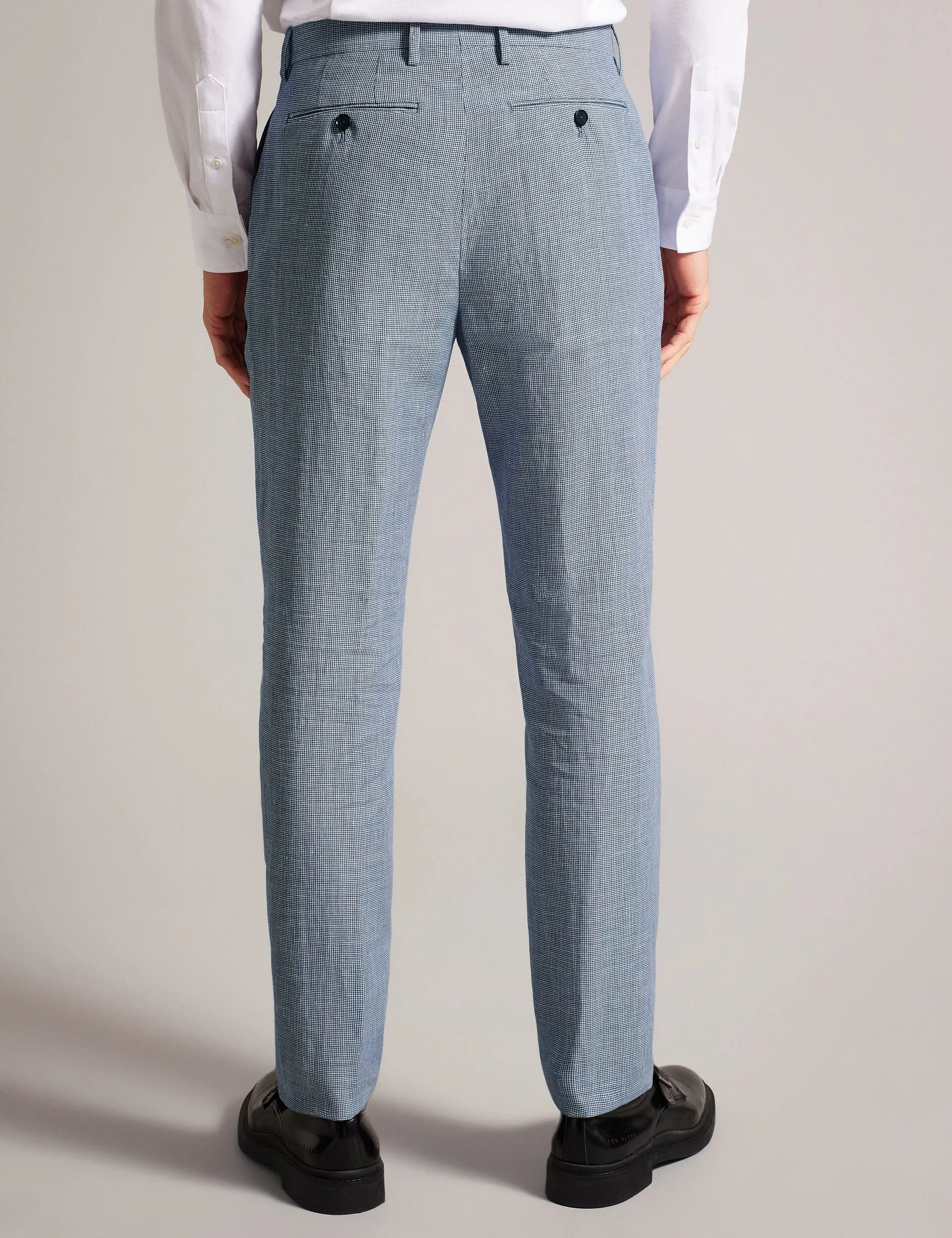 SLIM PUPPYTOOTH TROUSERS | BLUE sold by Ted Baker product image thumbnail 4