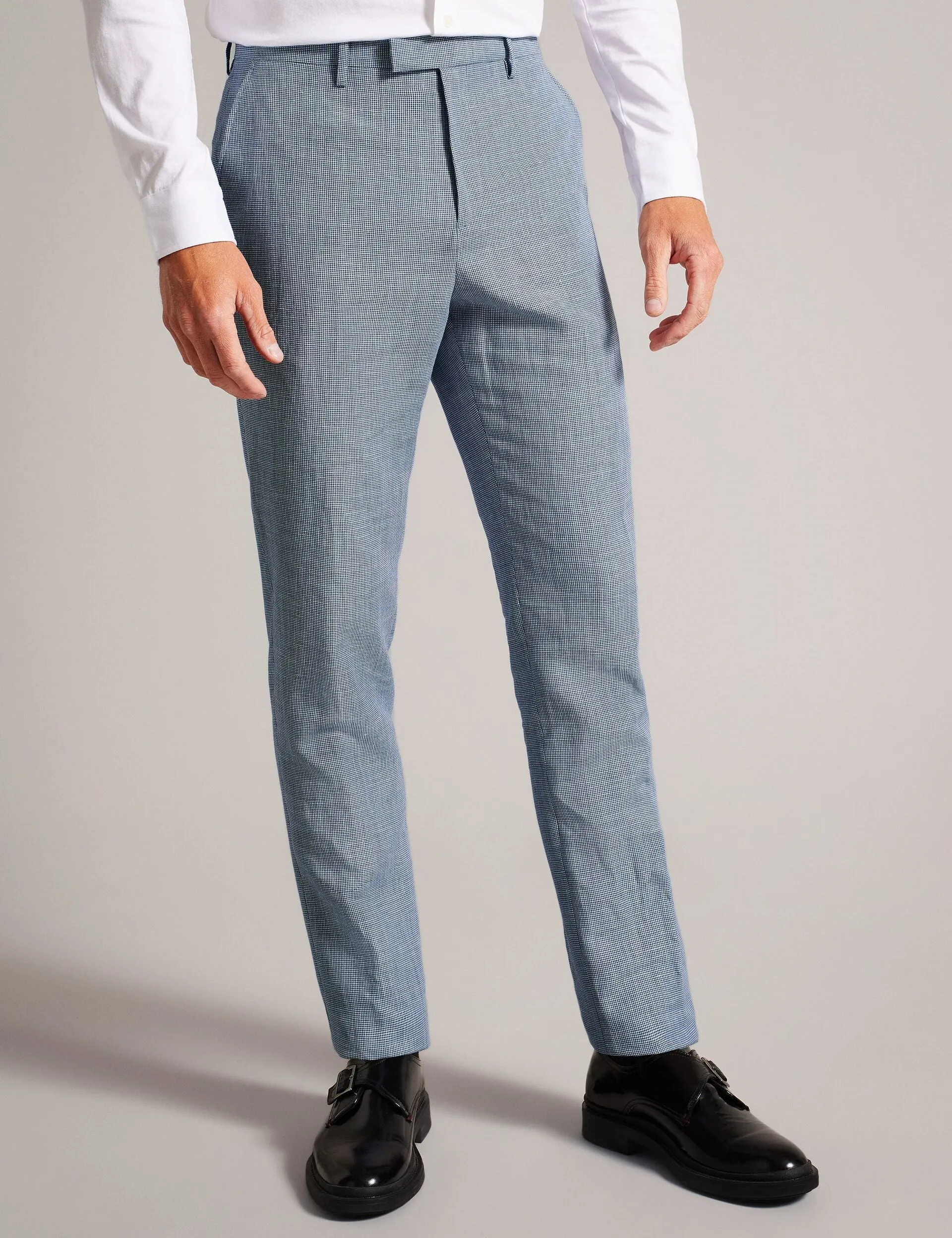SLIM PUPPYTOOTH TROUSERS | BLUE sold by Ted Baker product image thumbnail 2