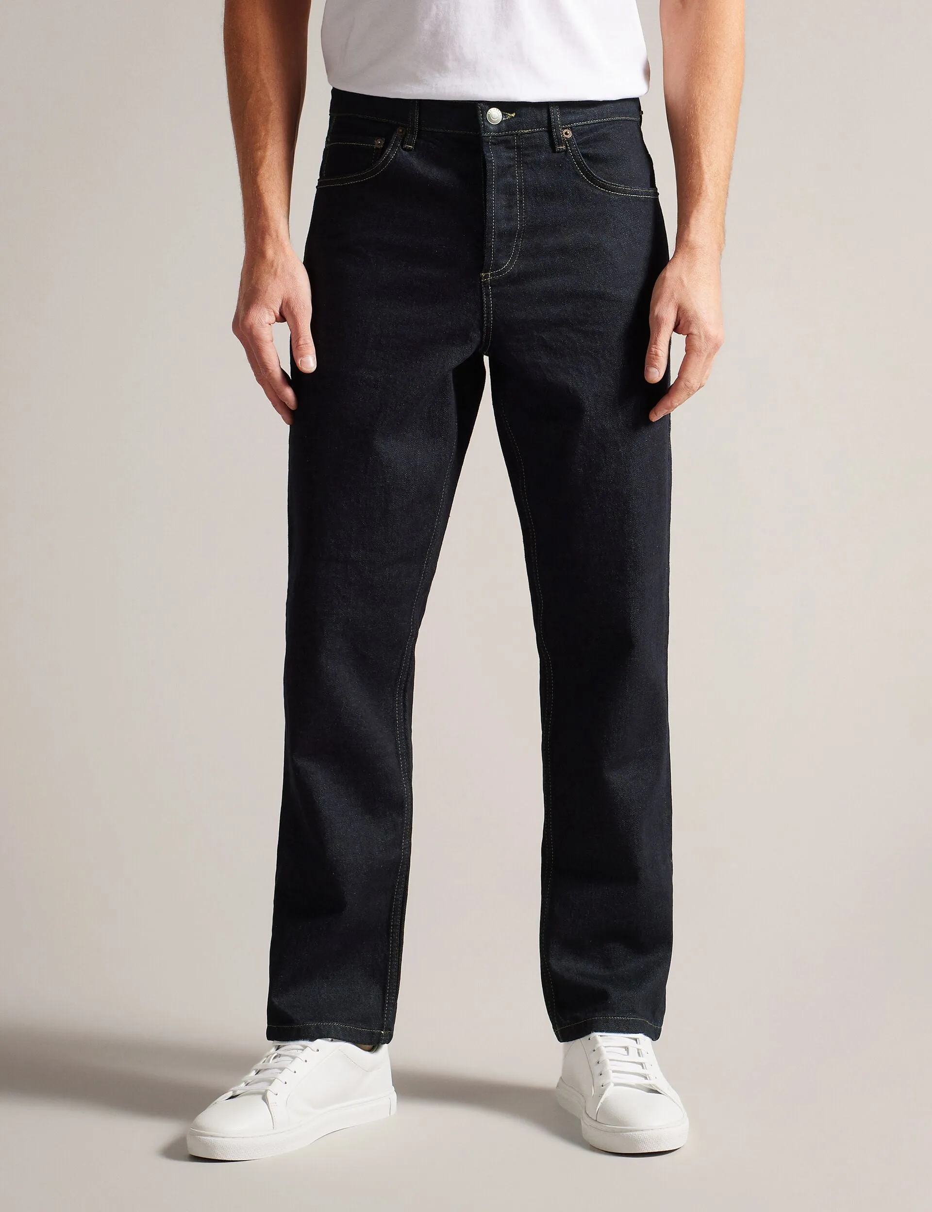 STRAIGHT STRETCH JEAN | DARK BLUE sold by Ted Baker