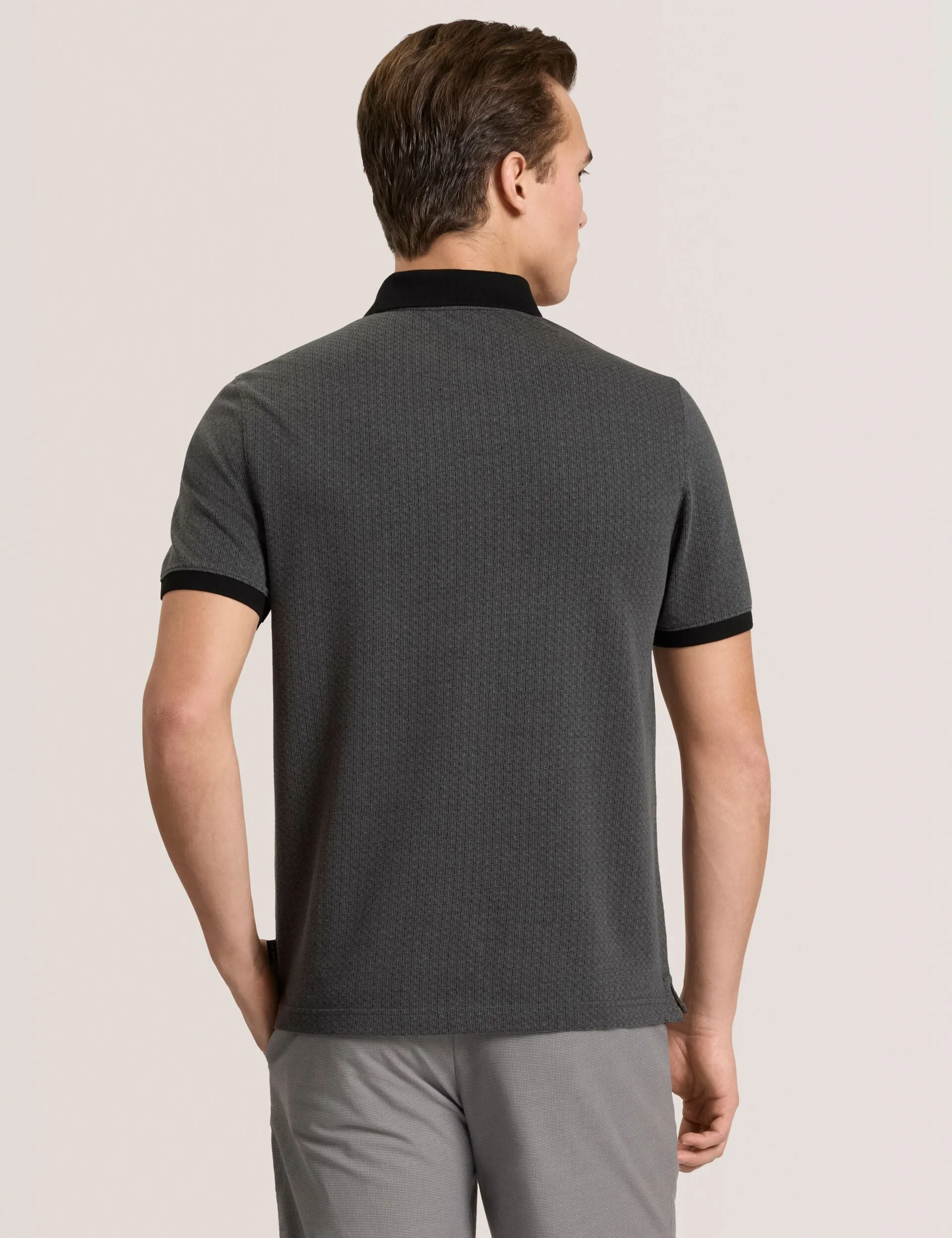 JACQUARD POLO | BLACK sold by Ted Baker product image thumbnail 4