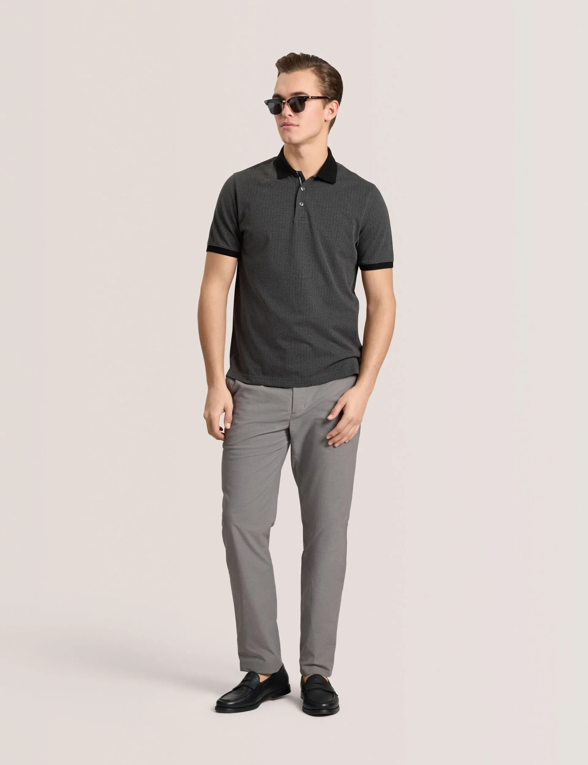 JACQUARD POLO | BLACK sold by Ted Baker product image thumbnail 2