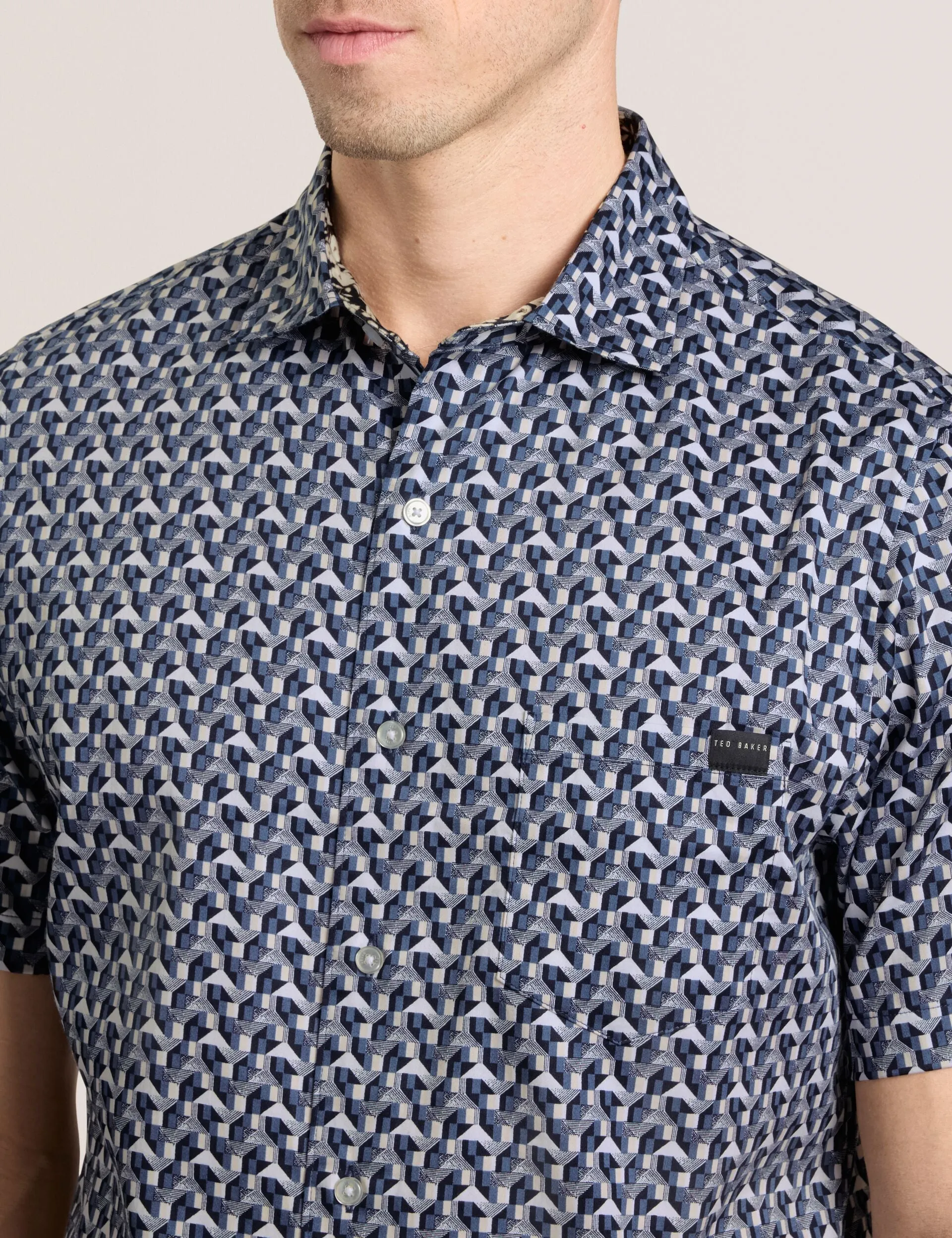 Printed Shirt | DARK NAVY sold by Ted Baker product image thumbnail 4