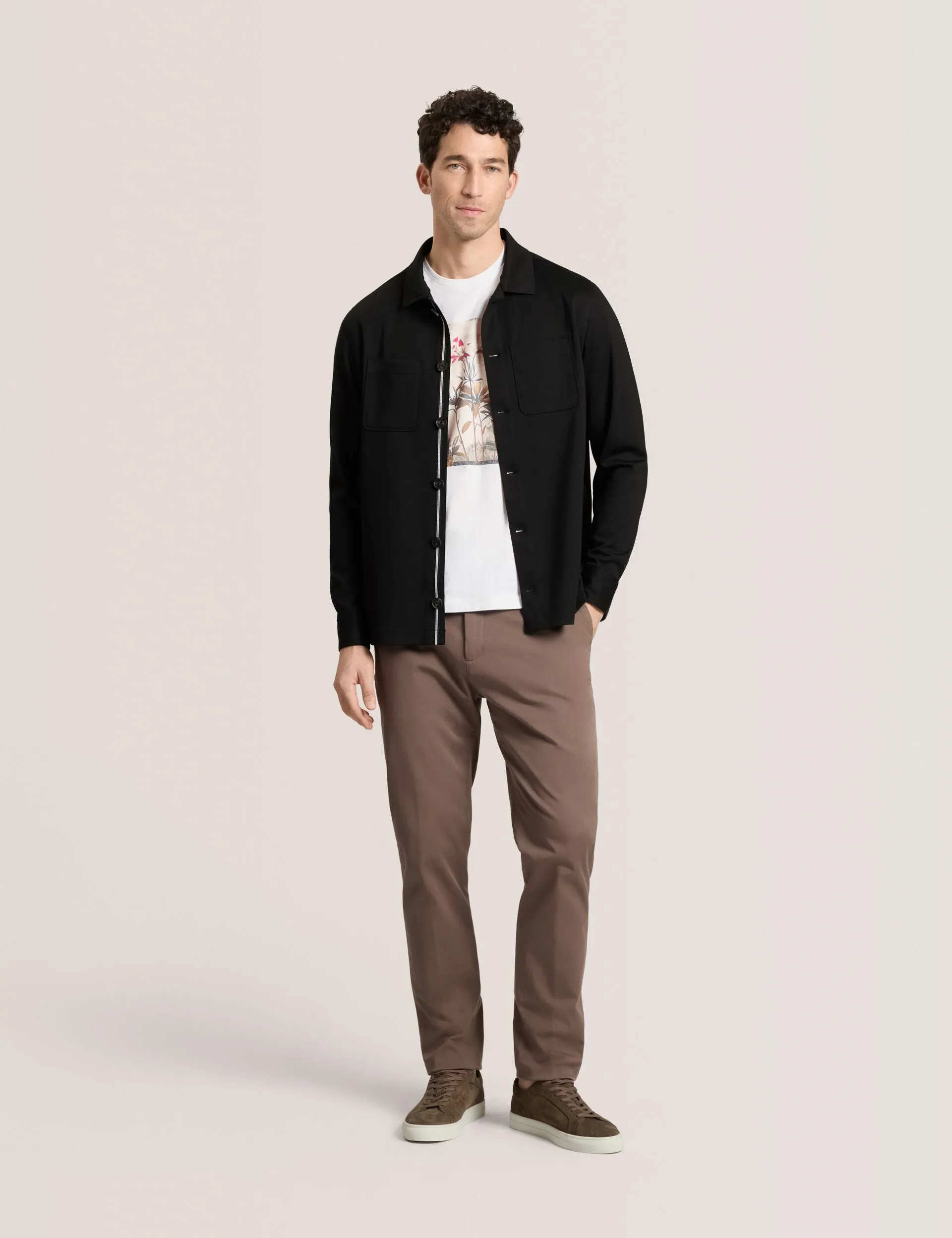 BUTTON FRONT SHACKET | BLACK sold by Ted Baker product image thumbnail 3
