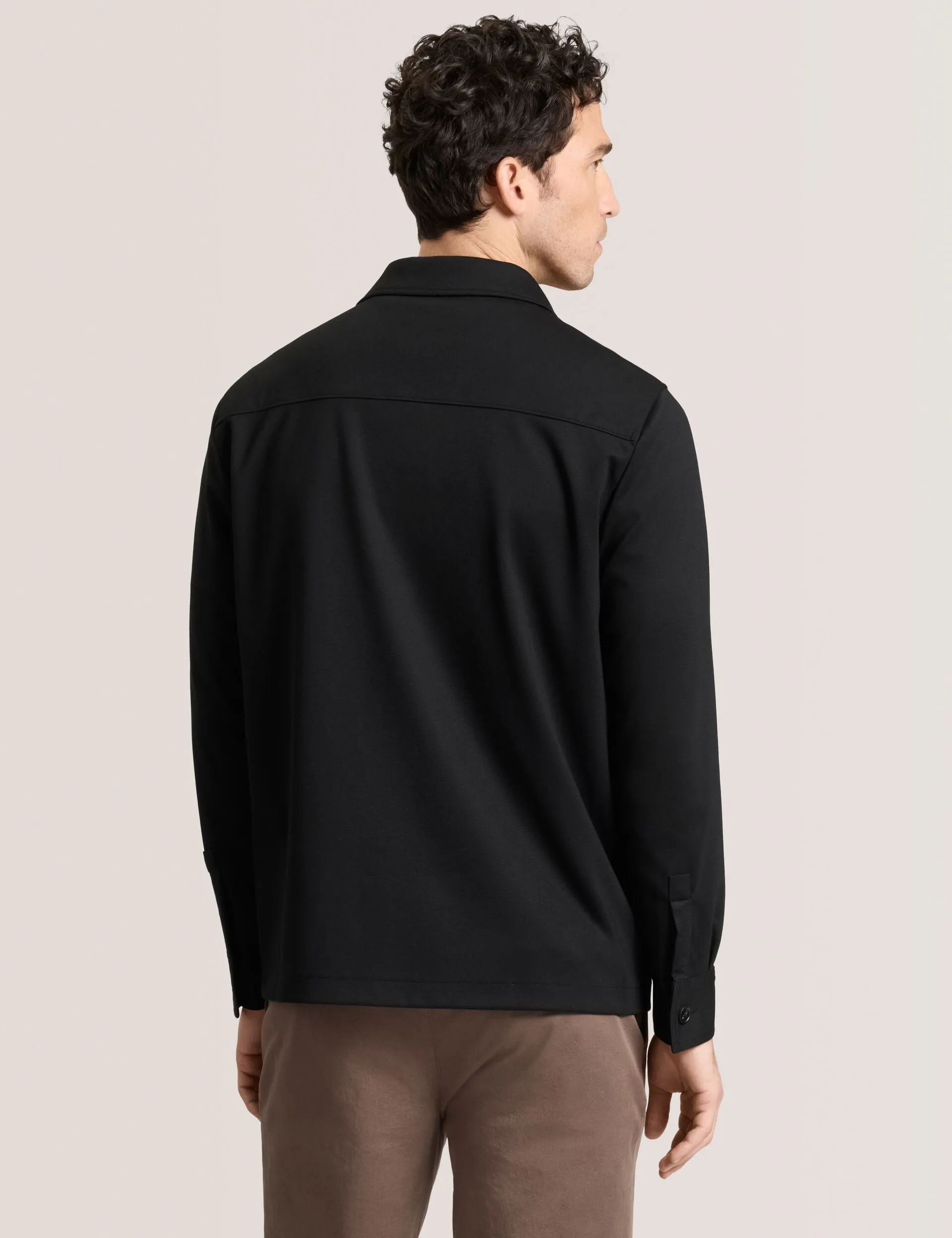 BUTTON FRONT SHACKET | BLACK sold by Ted Baker product image thumbnail 5