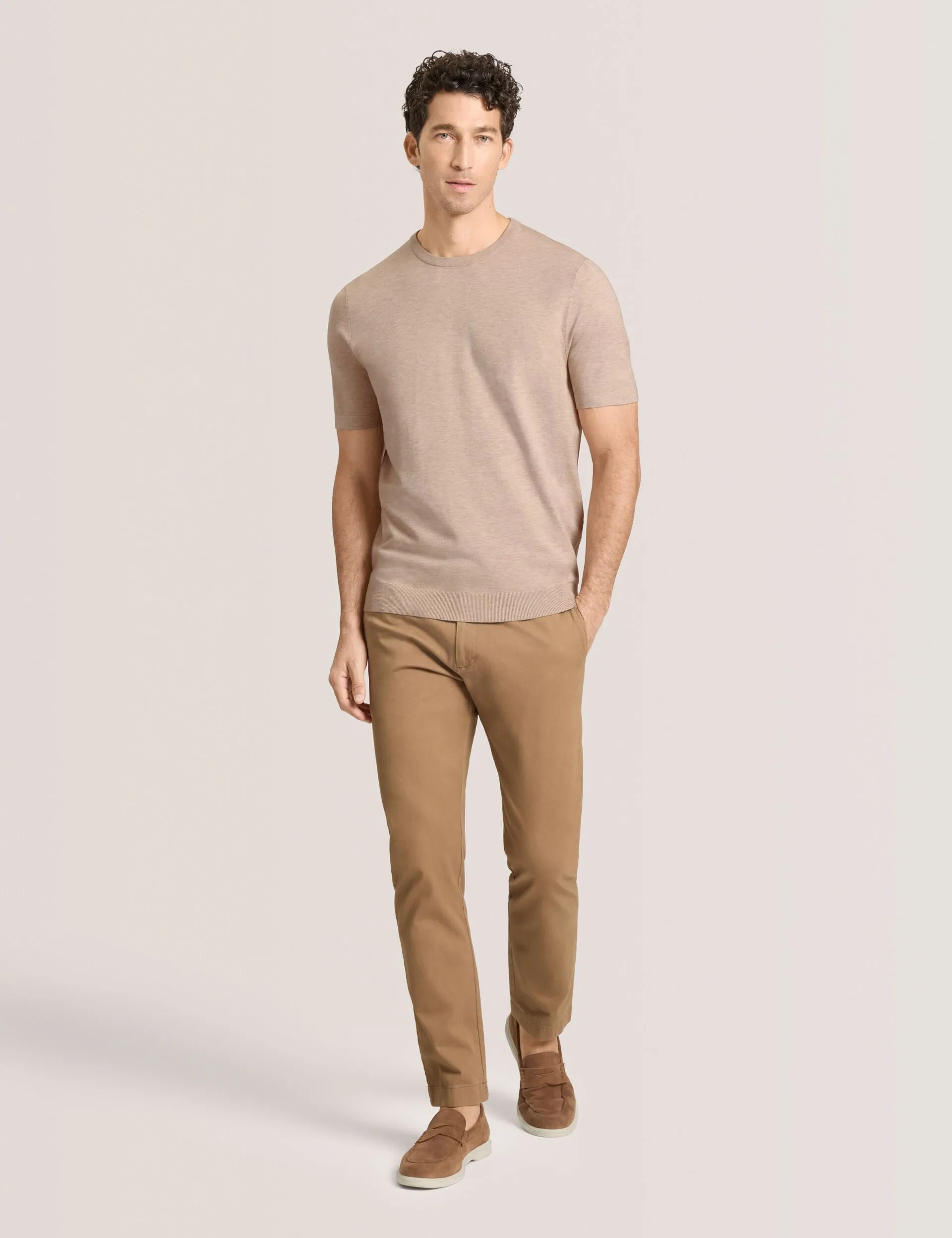SHORT SLEEVE SWEATER | TAUPE sold by Ted Baker product image thumbnail 2